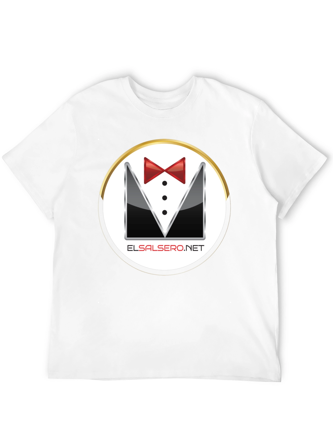 Elegant El Salsero Black Tuxedo T-Shirt