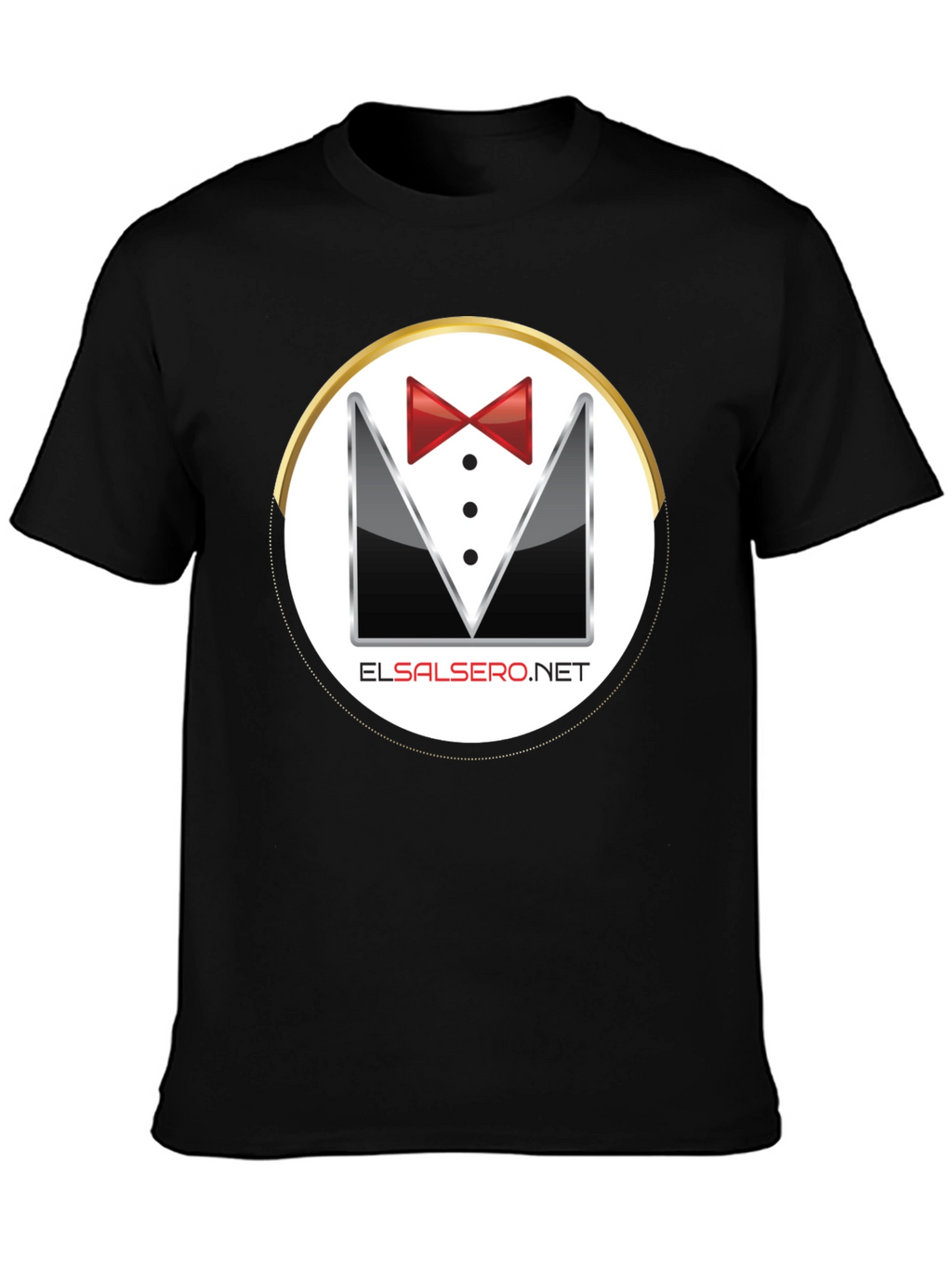 Elegant El Salsero Black Tuxedo T-Shirt