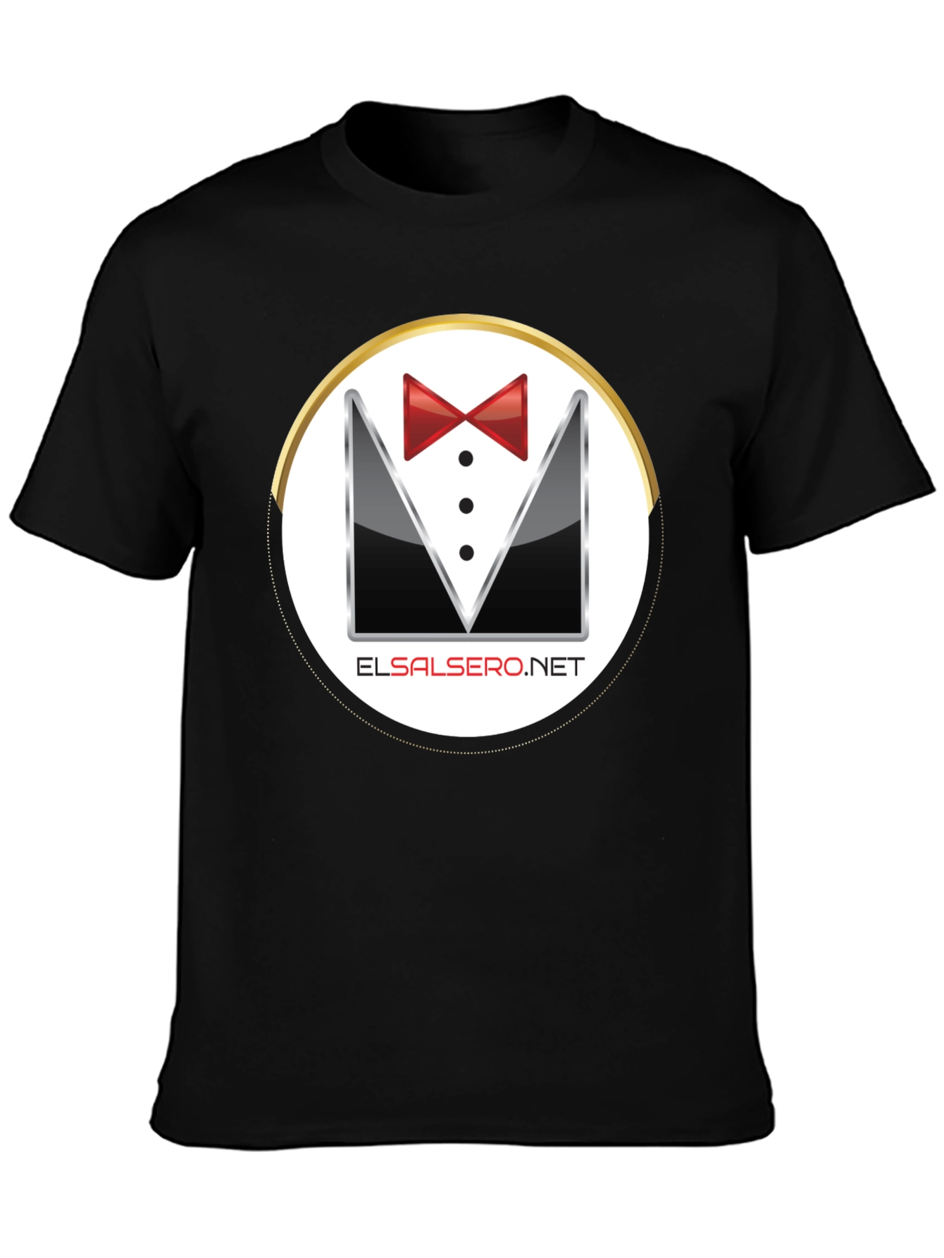 Elegant El Salsero Black Tuxedo T-Shirt