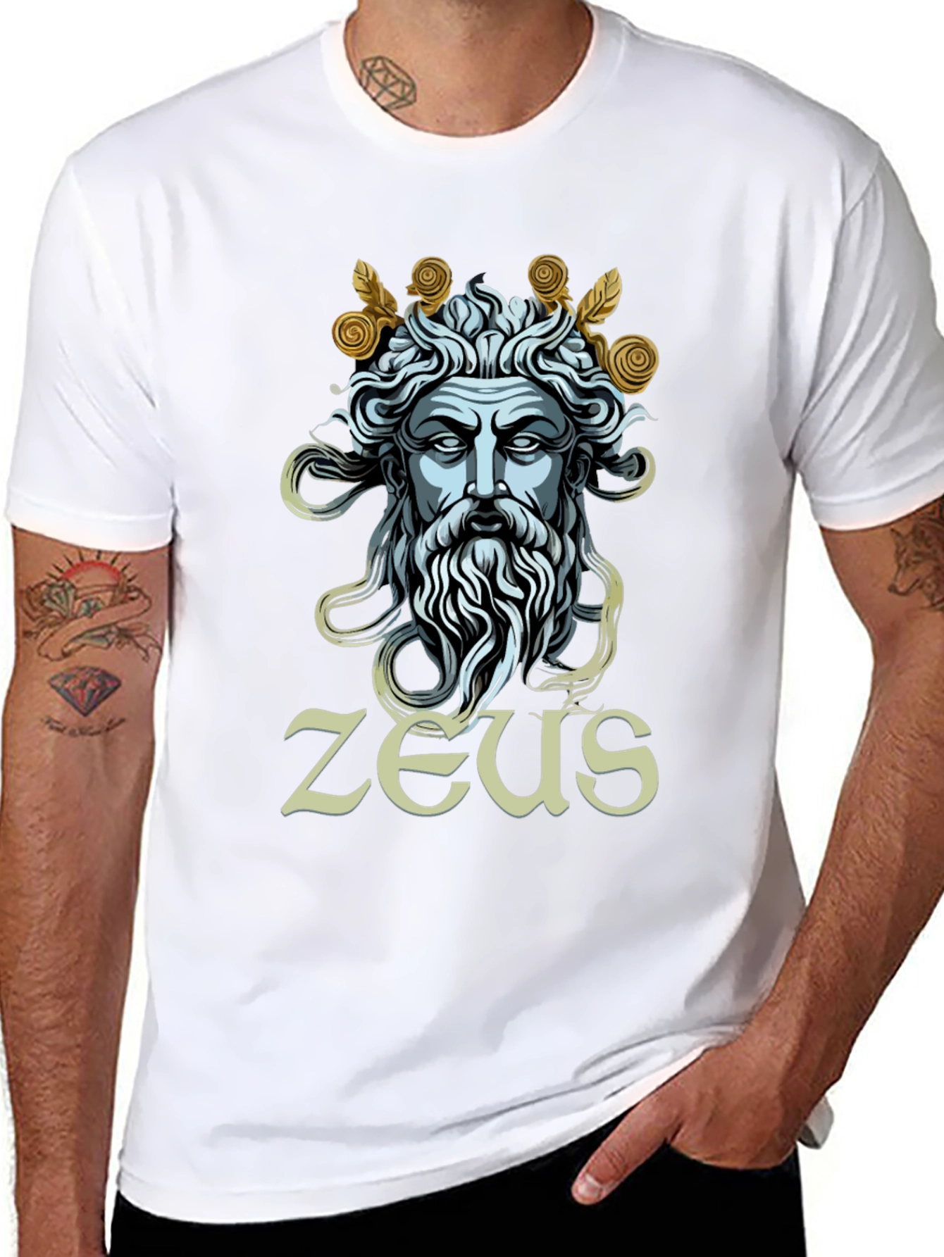 Zeus Graphic Tee - Mythical God T-Shirt