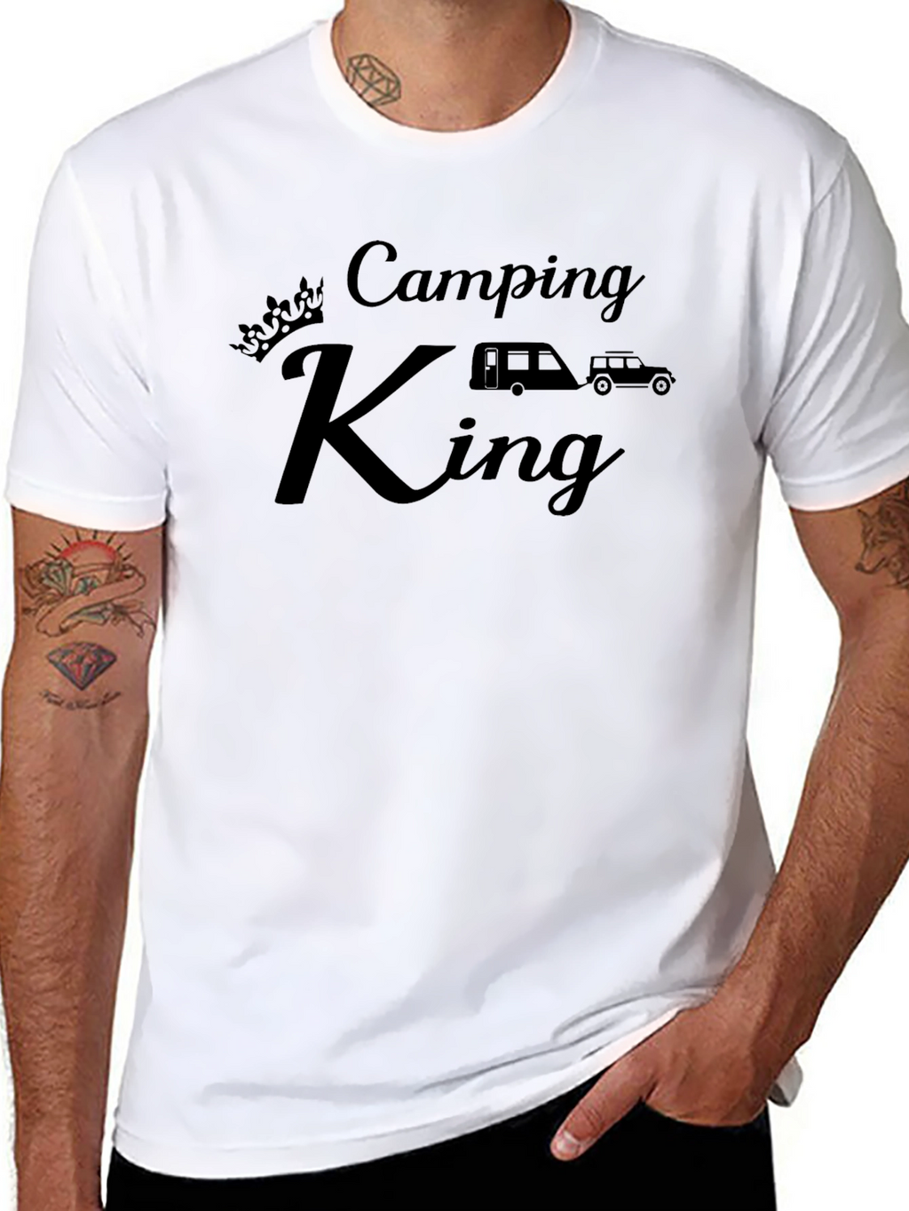 Camping King Black T-Shirt