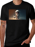 Astronaut & Friend Graphic Tee - Black