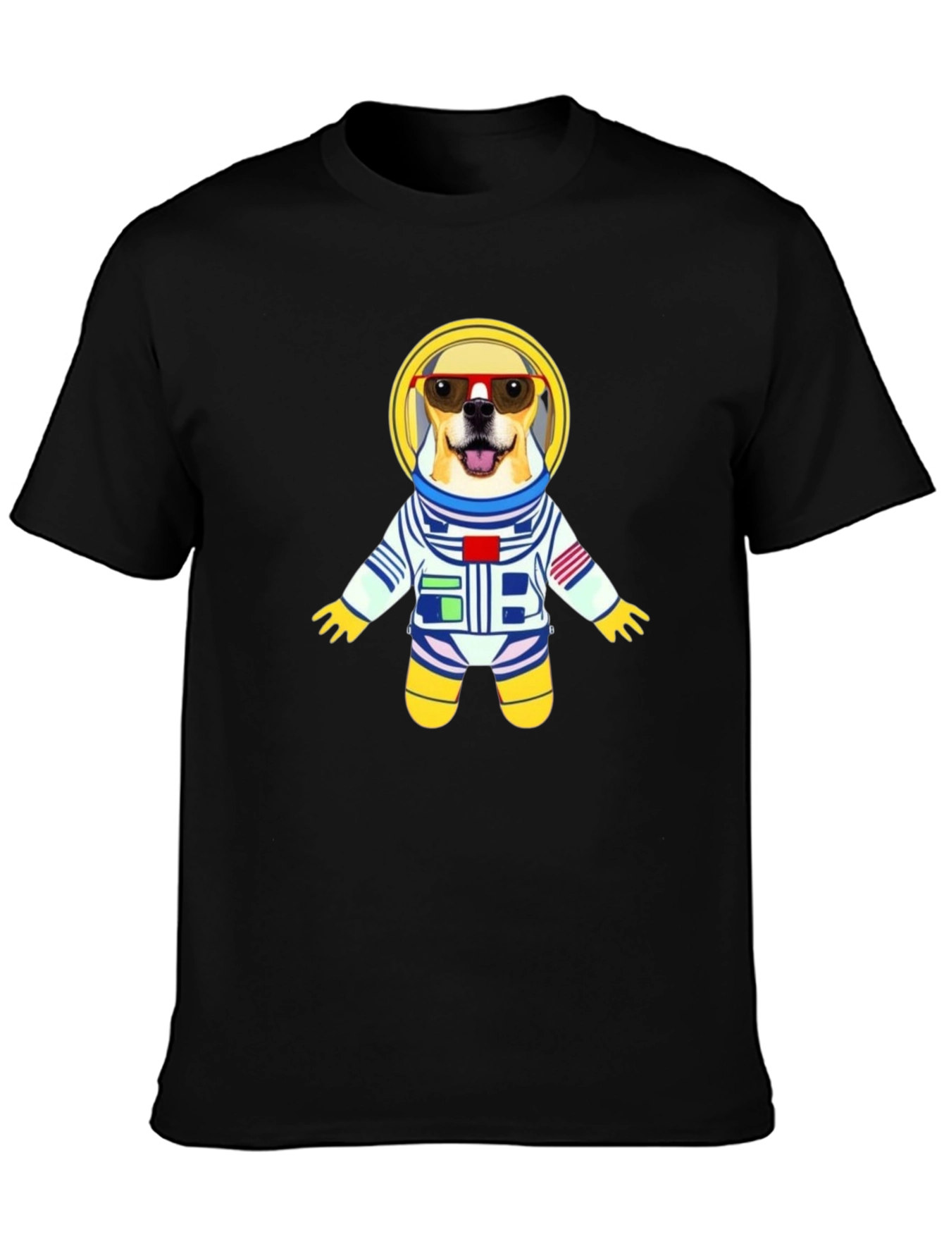 Dog Astronaut Graphic Tee - Cool Space Pup T-Shirt