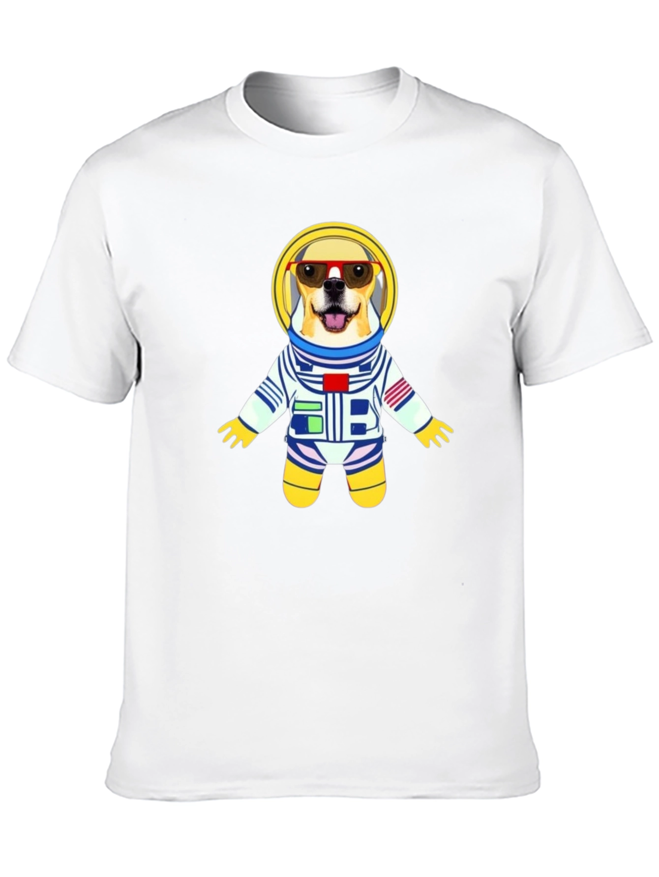 Dog Astronaut Graphic Tee - Cool Space Pup T-Shirt
