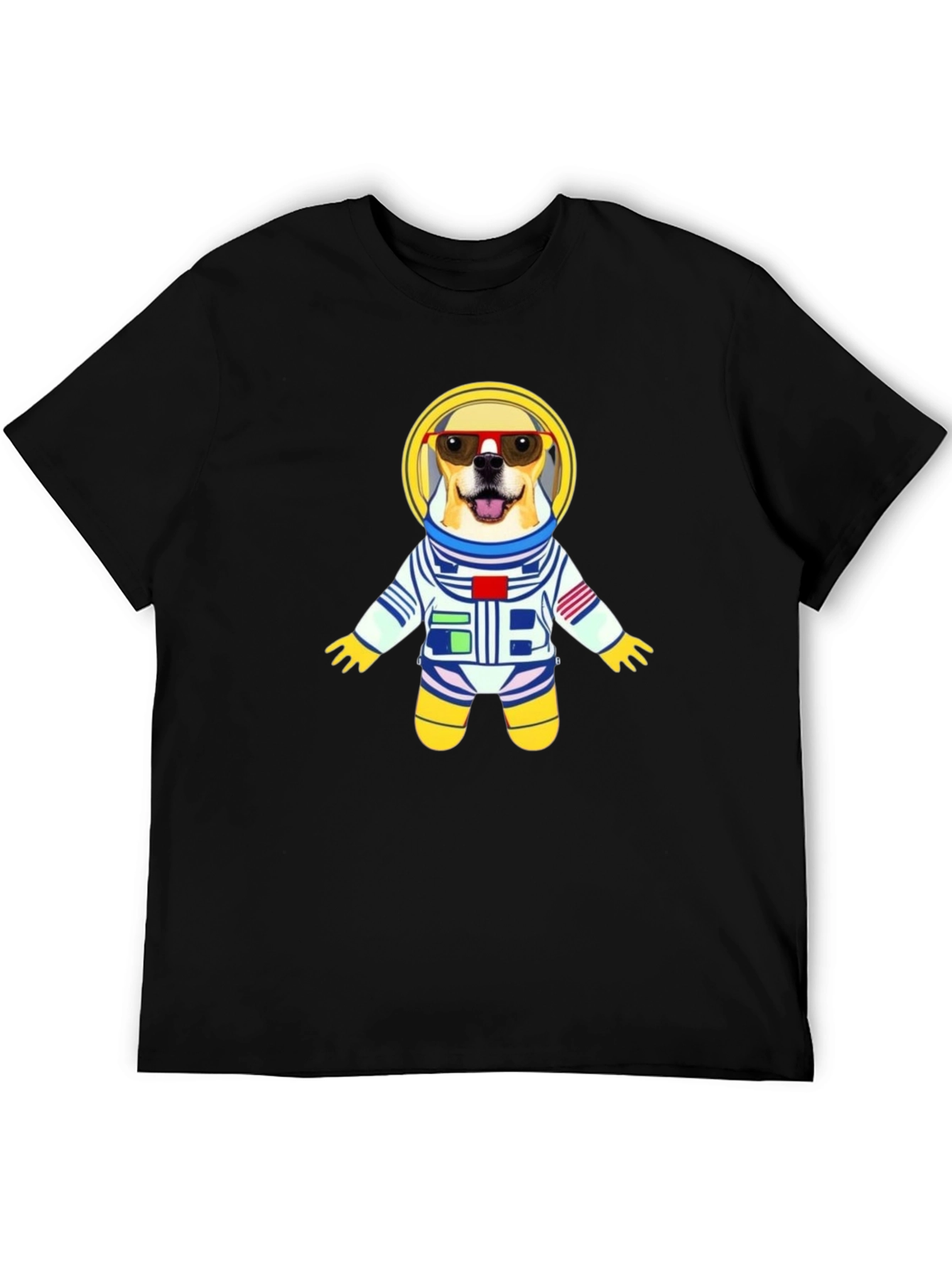 Dog Astronaut Graphic Tee - Cool Space Pup T-Shirt