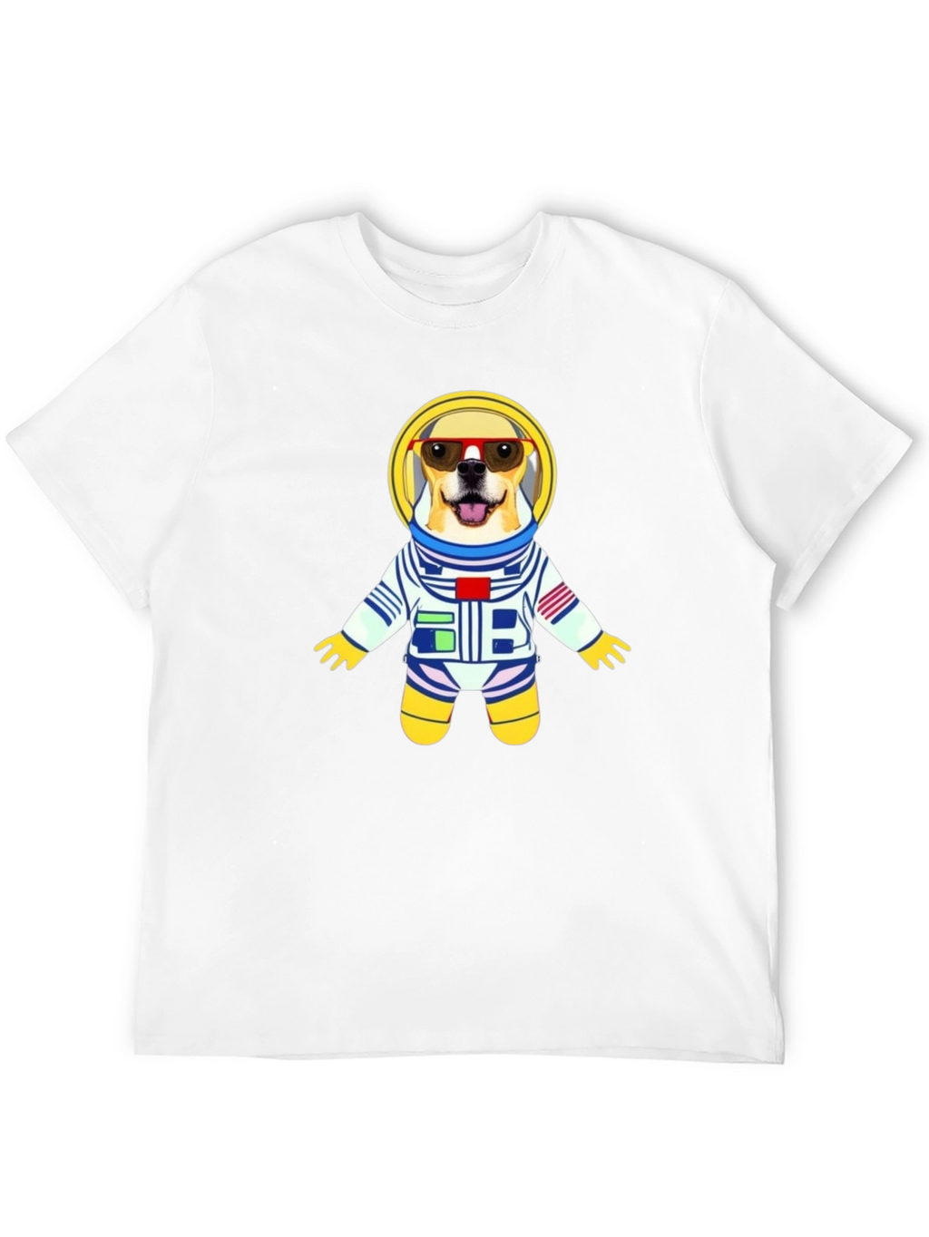 Dog Astronaut Graphic Tee - Cool Space Pup T-Shirt