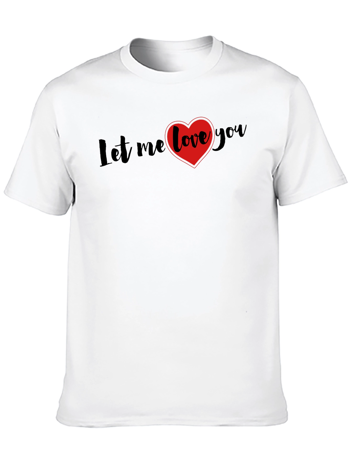 Let Me Love You Black Graphic Tee