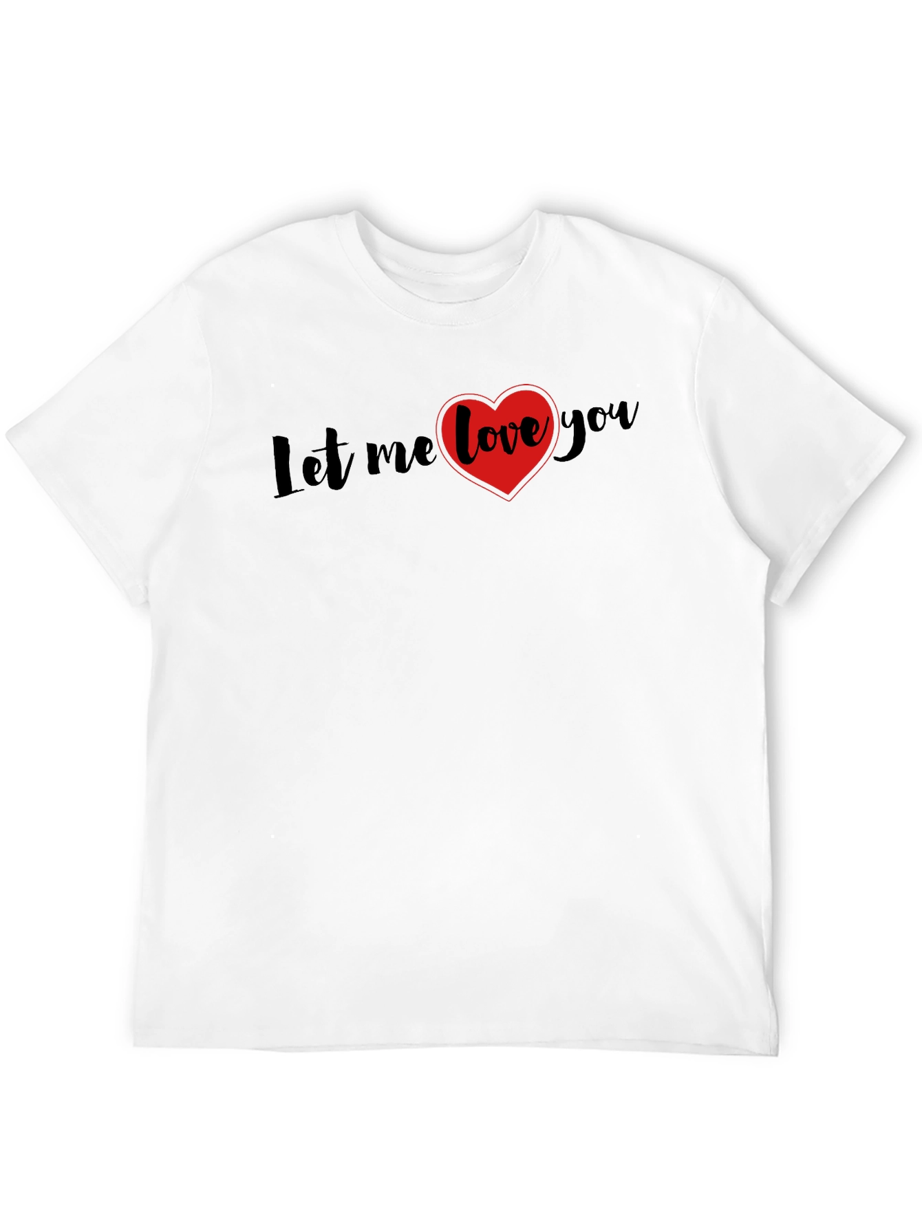 Let Me Love You Black Graphic Tee