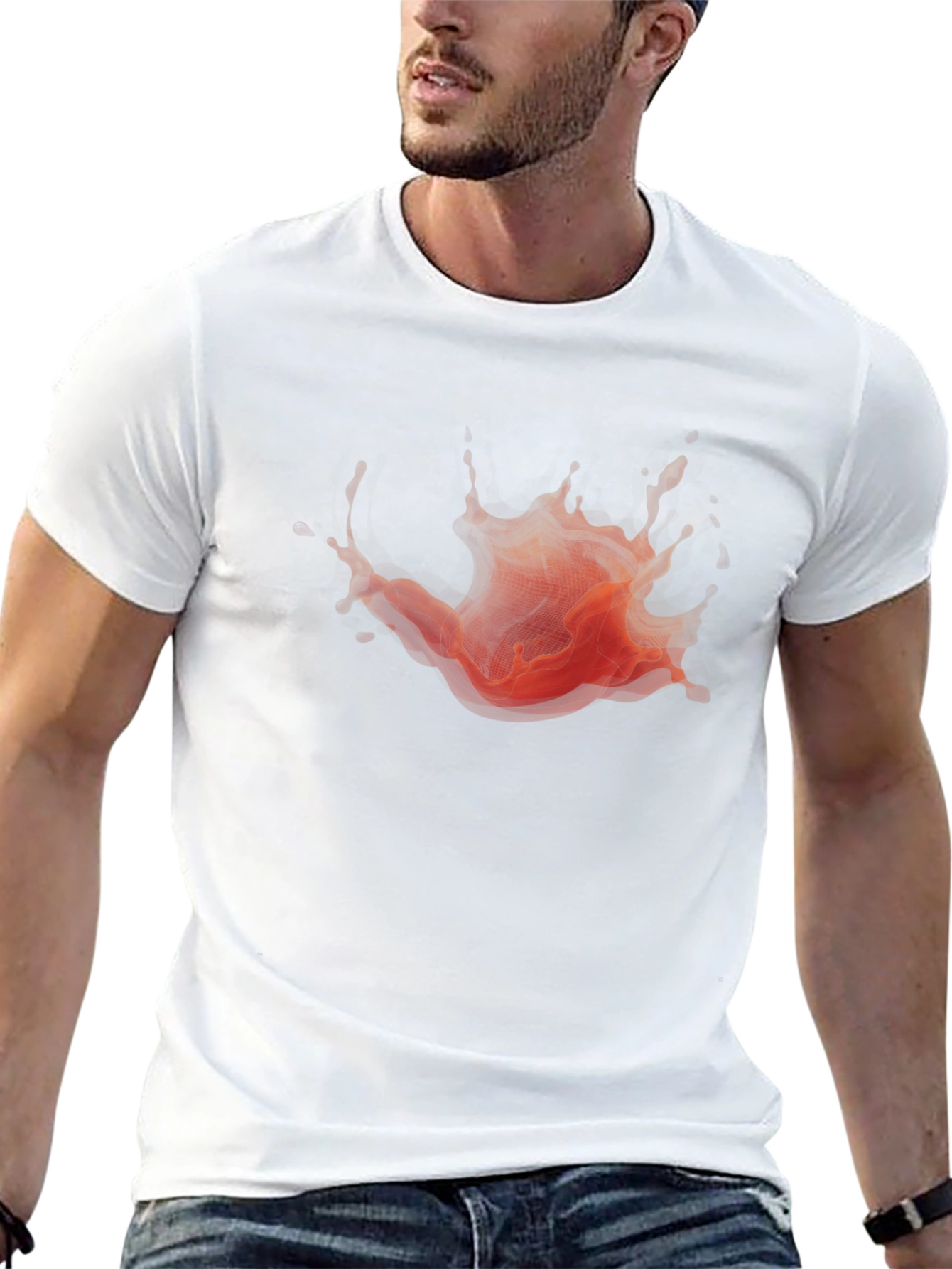 Bold Graphic Splash Black T-Shirt