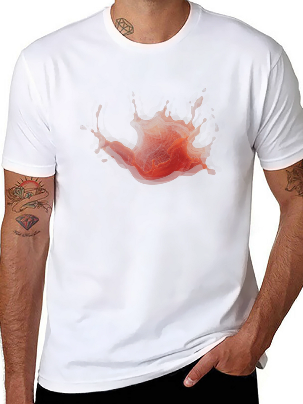 Bold Graphic Splash Black T-Shirt