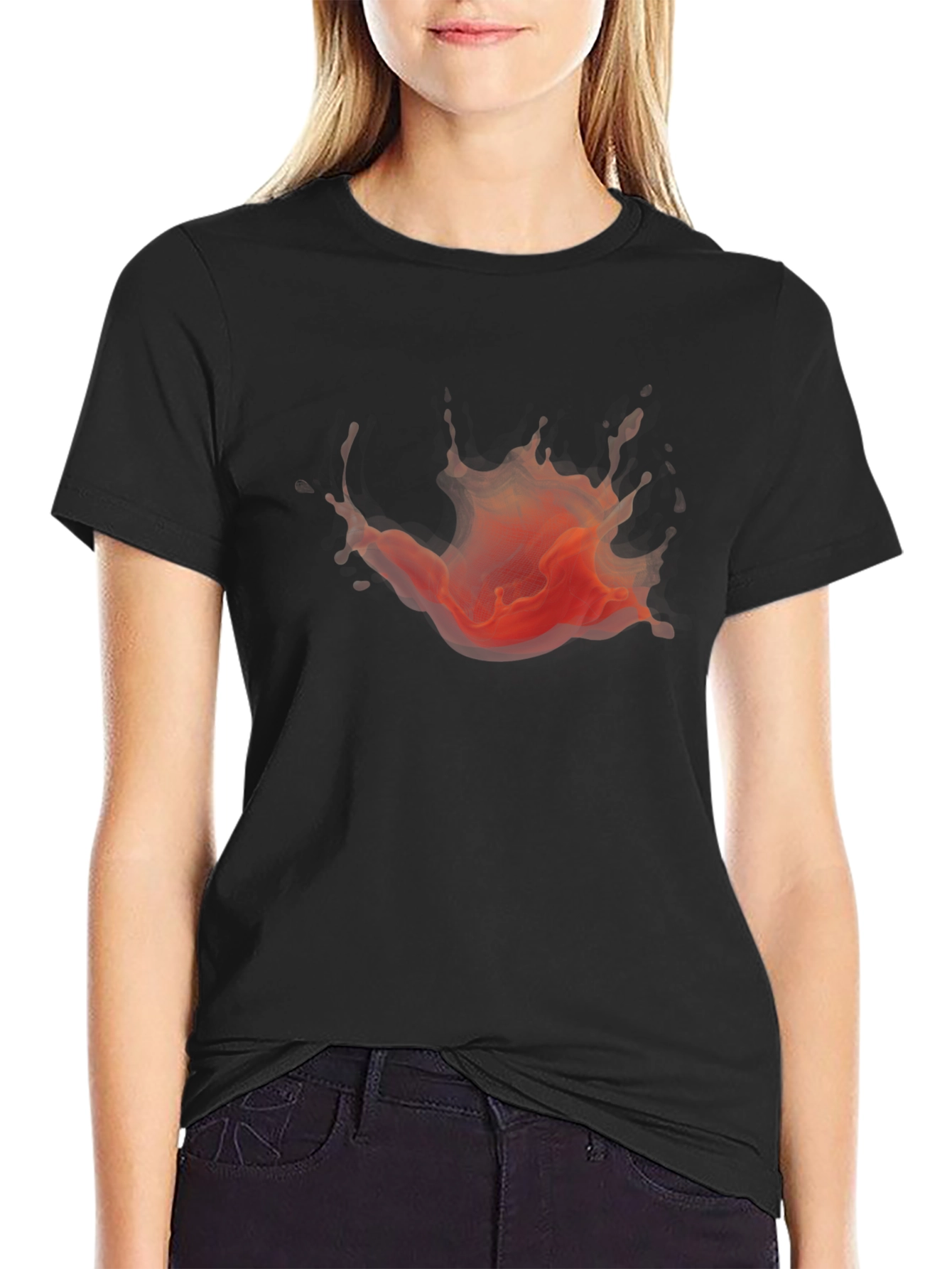 Bold Graphic Splash Black T-Shirt