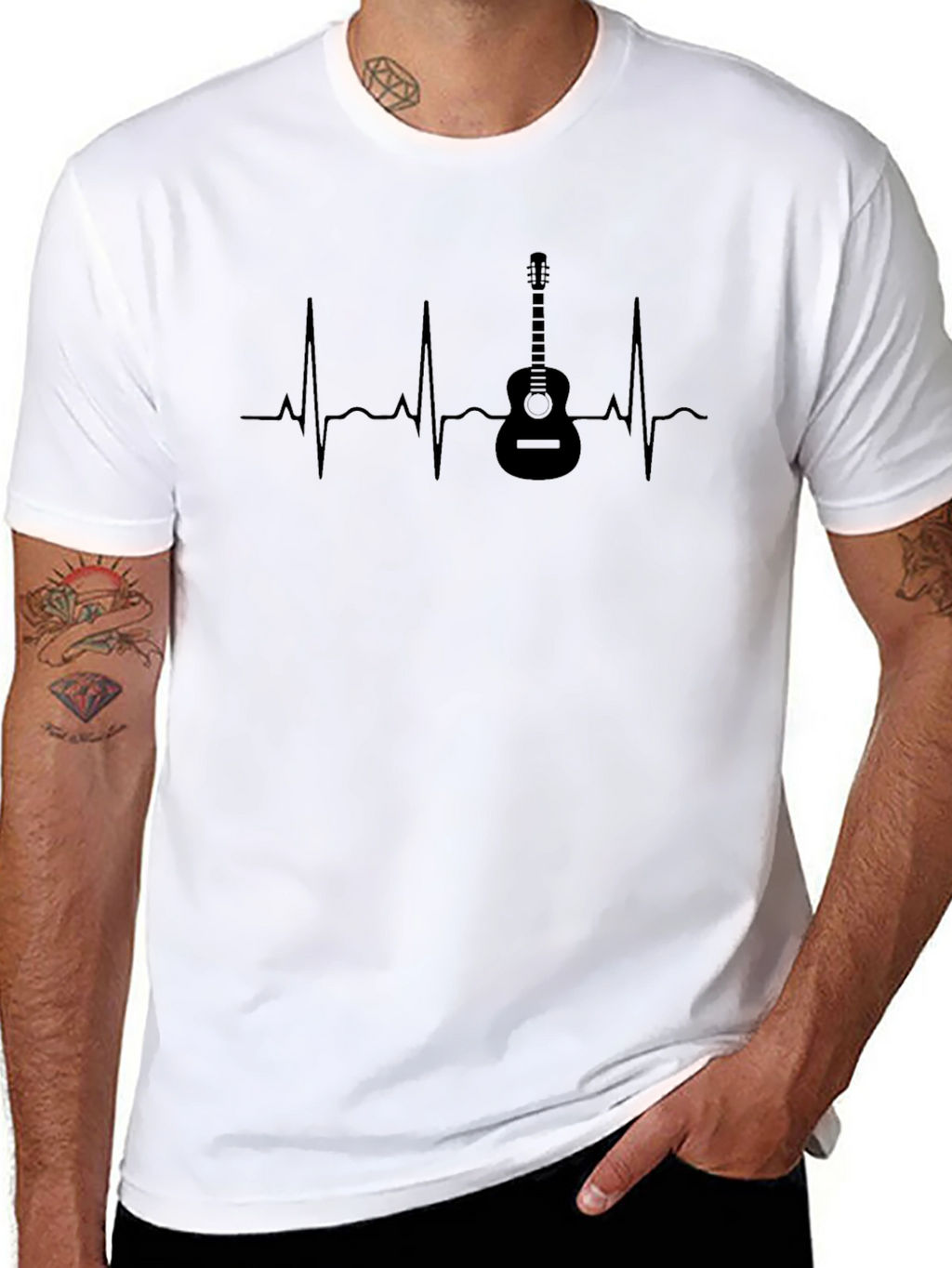 Guitar Heartbeat Graphic Tee