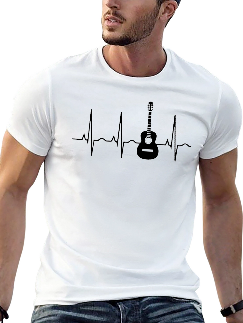 Guitar Heartbeat Graphic Tee
