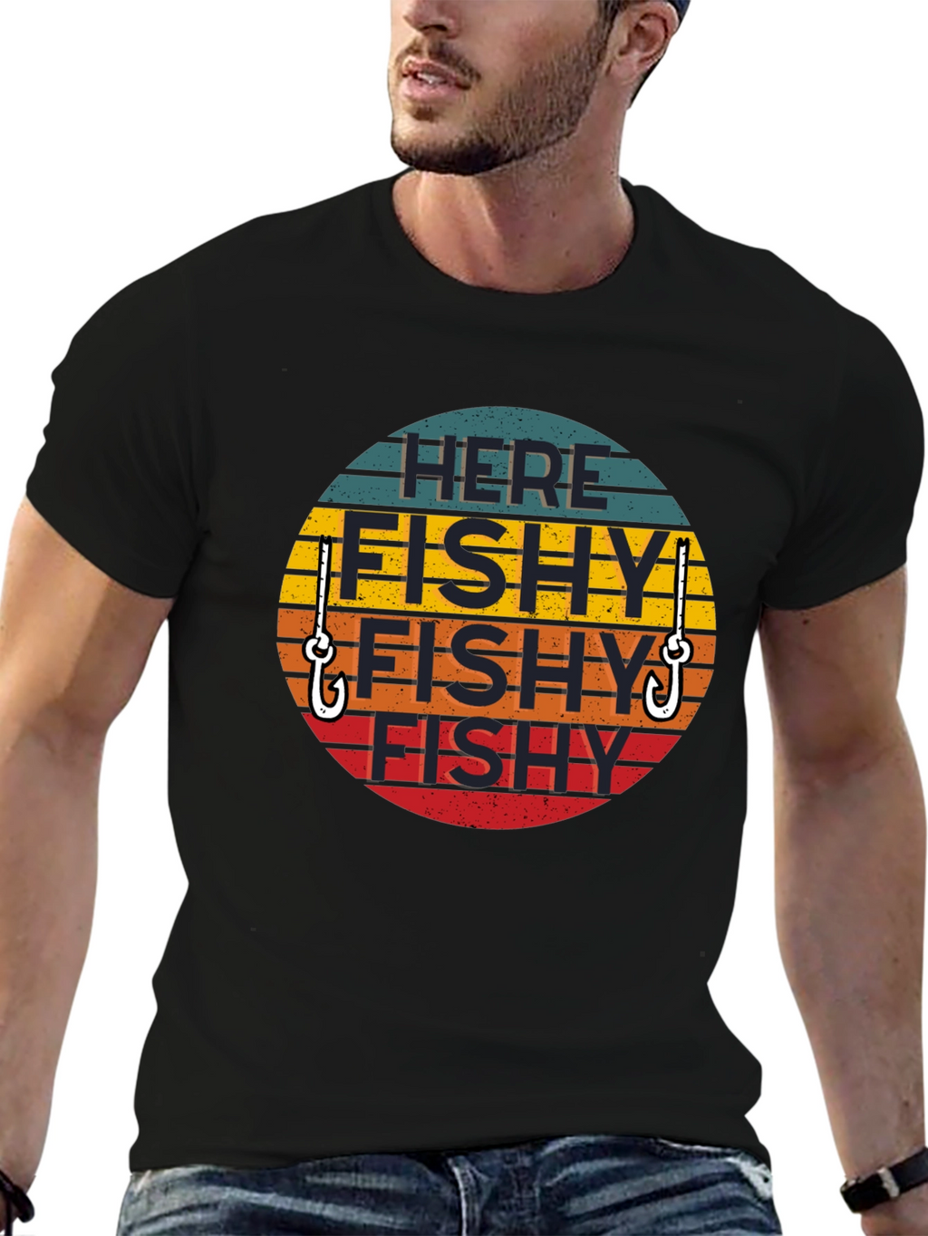 Here Fishy Fishy T-Shirt - Fishing Humor Tee