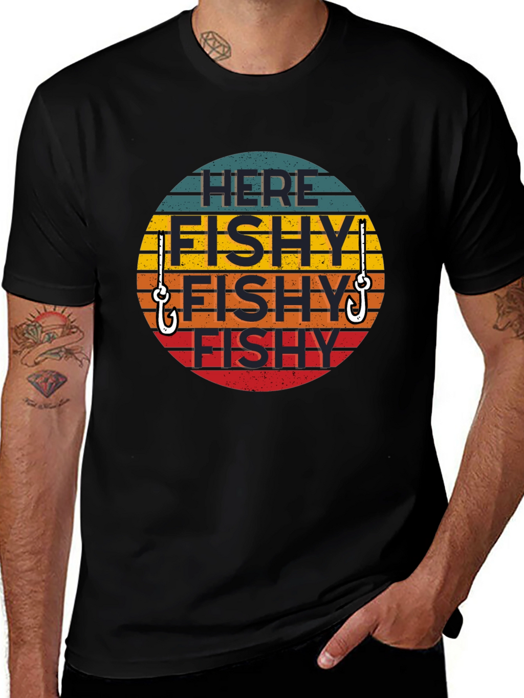 Here Fishy Fishy T-Shirt - Fishing Humor Tee