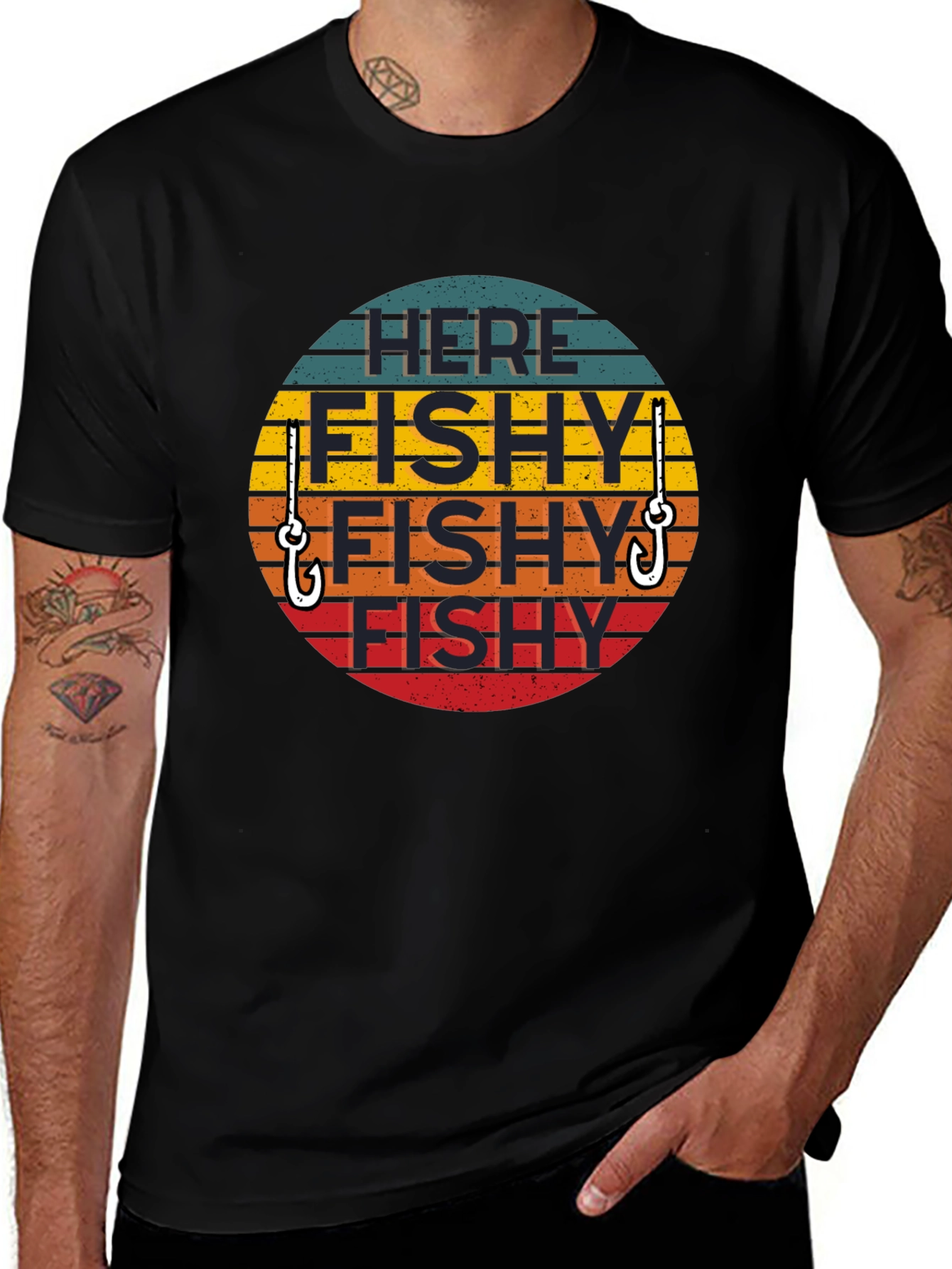 Here Fishy Fishy T-Shirt - Fishing Humor Tee