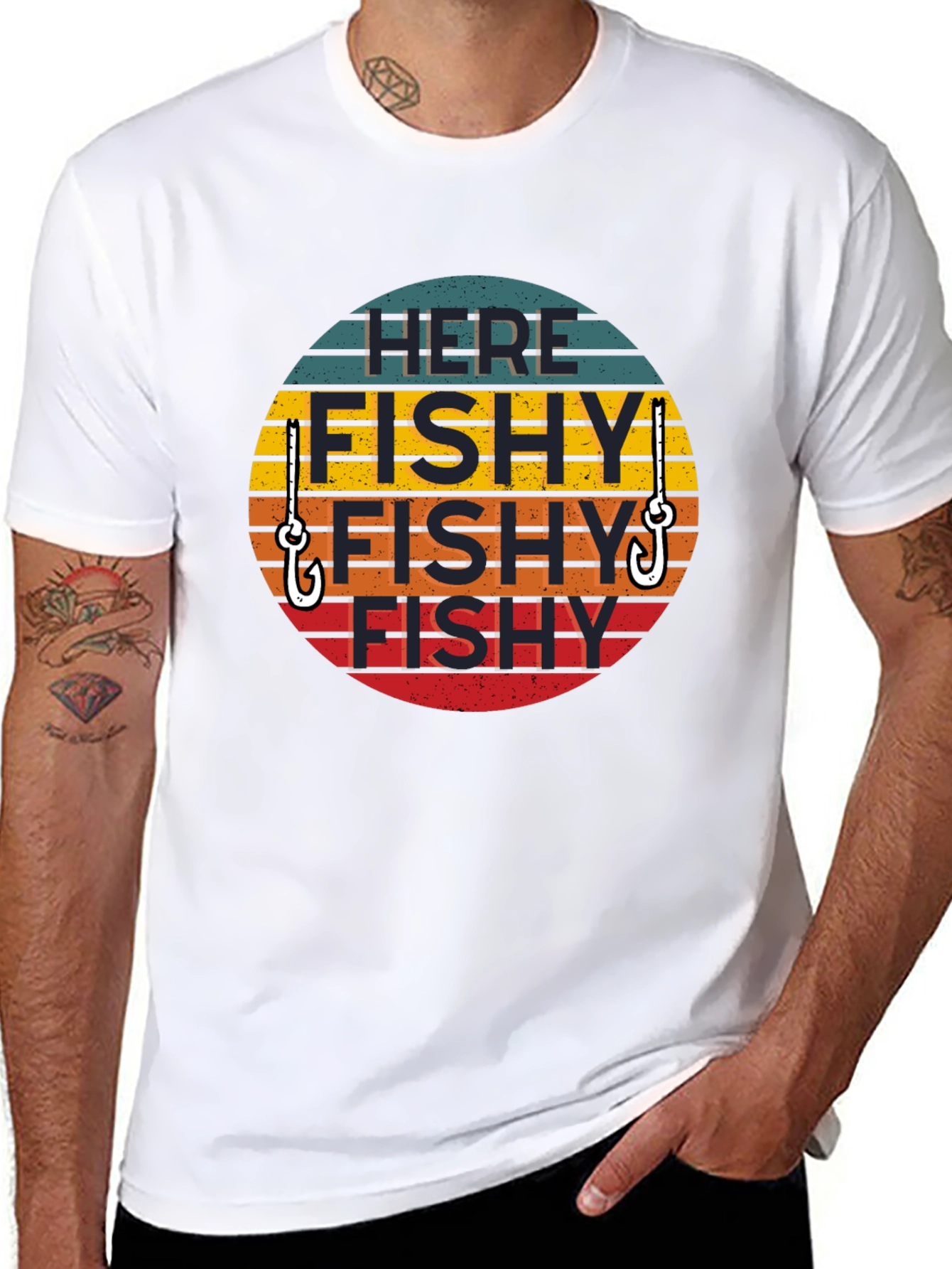 Here Fishy Fishy T-Shirt - Fishing Humor Tee