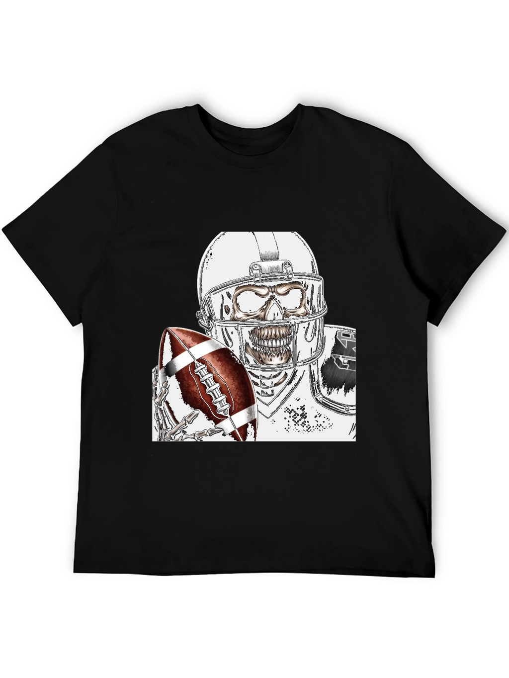 Skeleton Football Player Graphic Tee