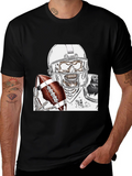 Skeleton Football Player Graphic Tee
