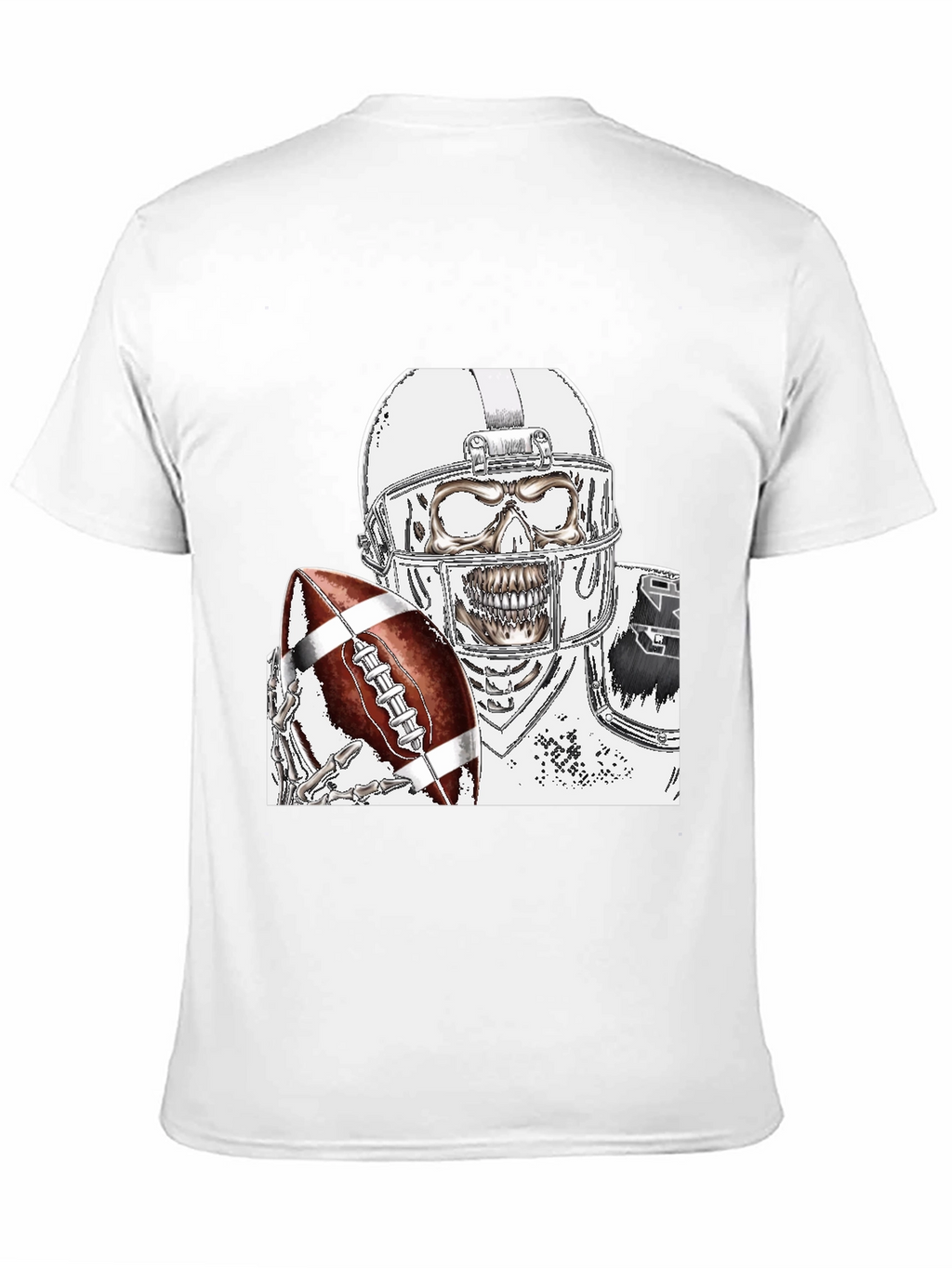 Skeleton Football Player Graphic Tee