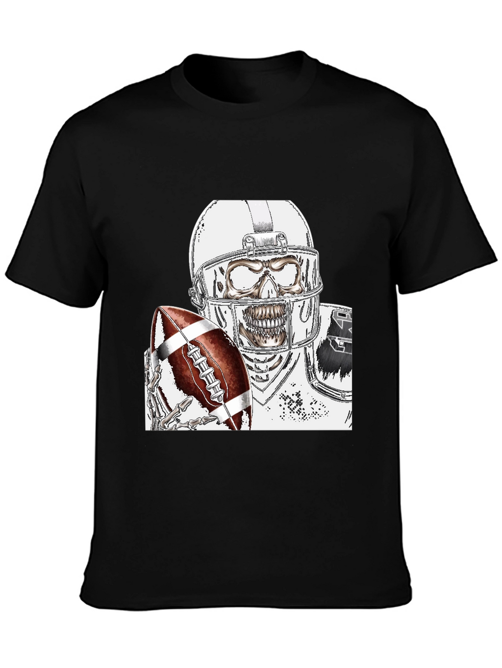 Skeleton Football Player Graphic Tee