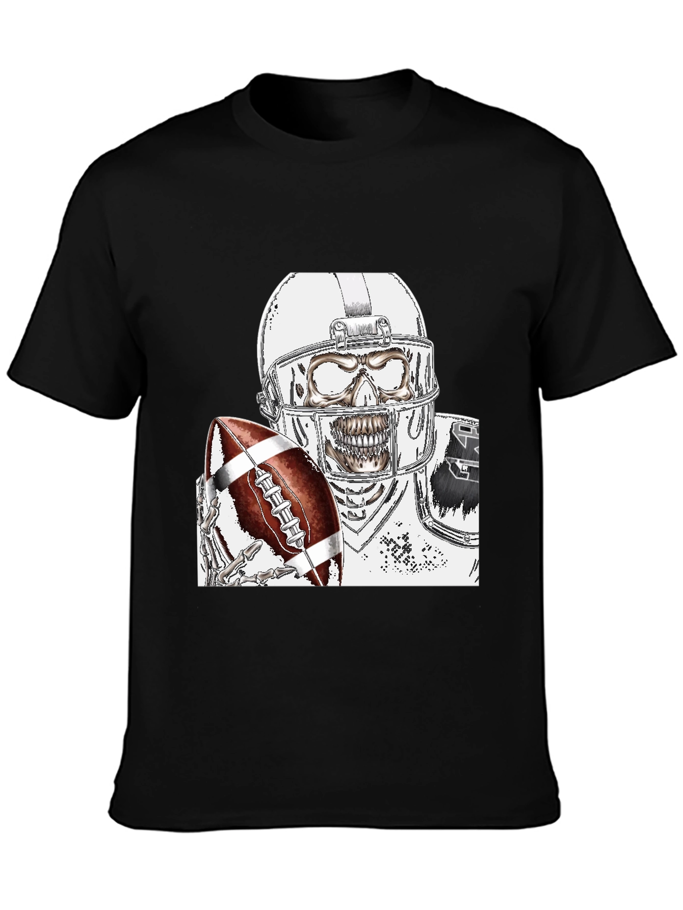 Skeleton Football Player Graphic Tee