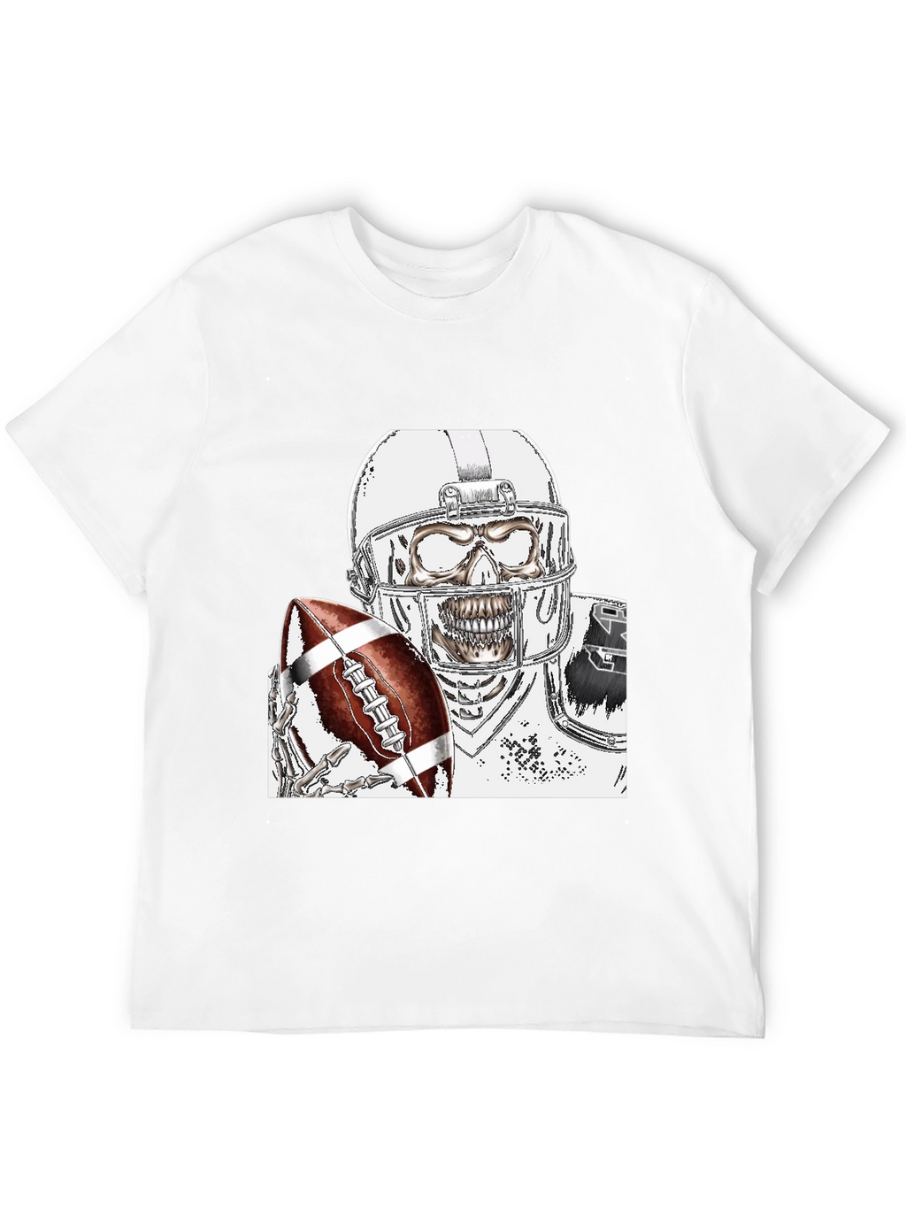 Skeleton Football Player Graphic Tee