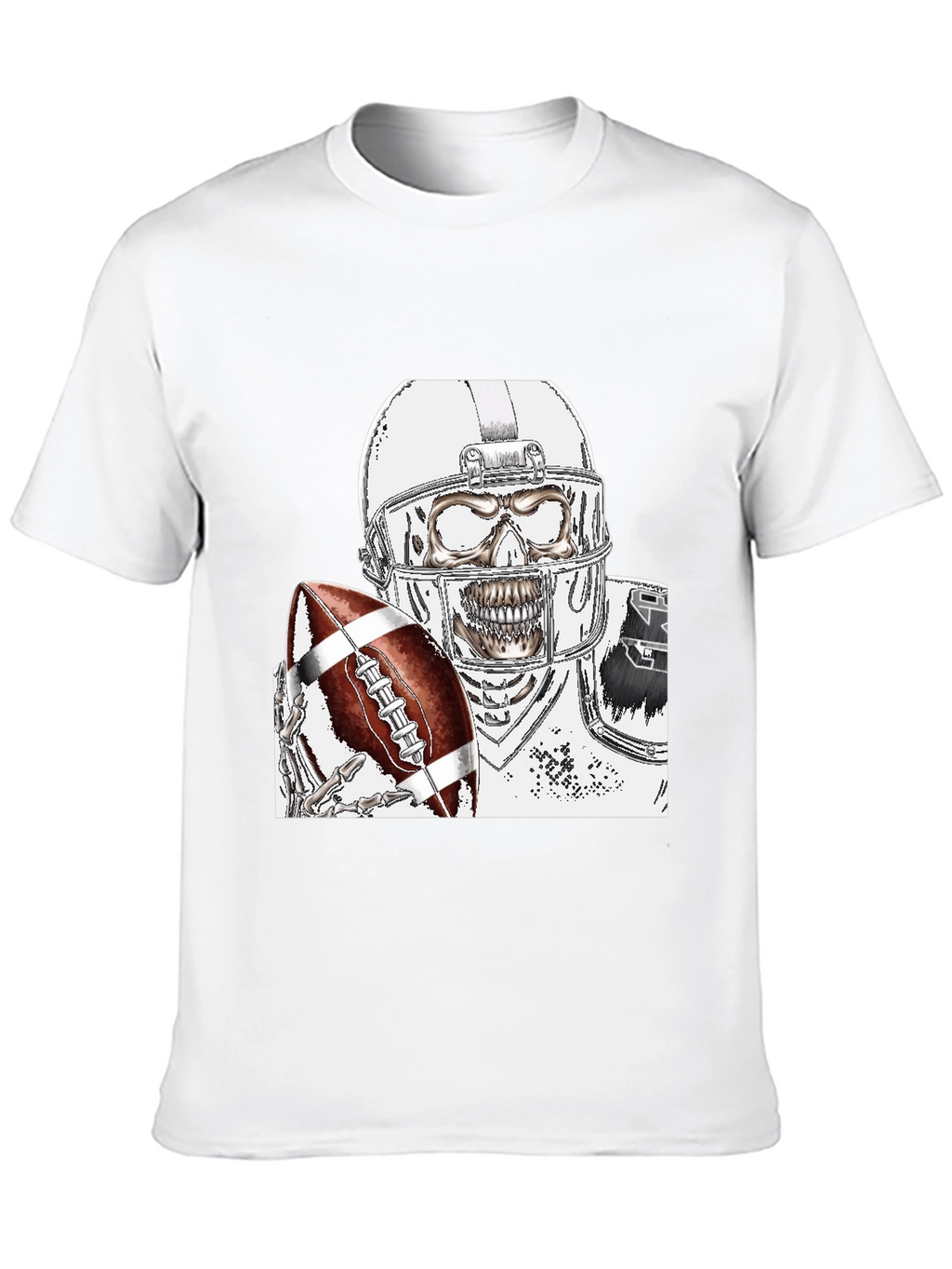 Skeleton Football Player Graphic Tee