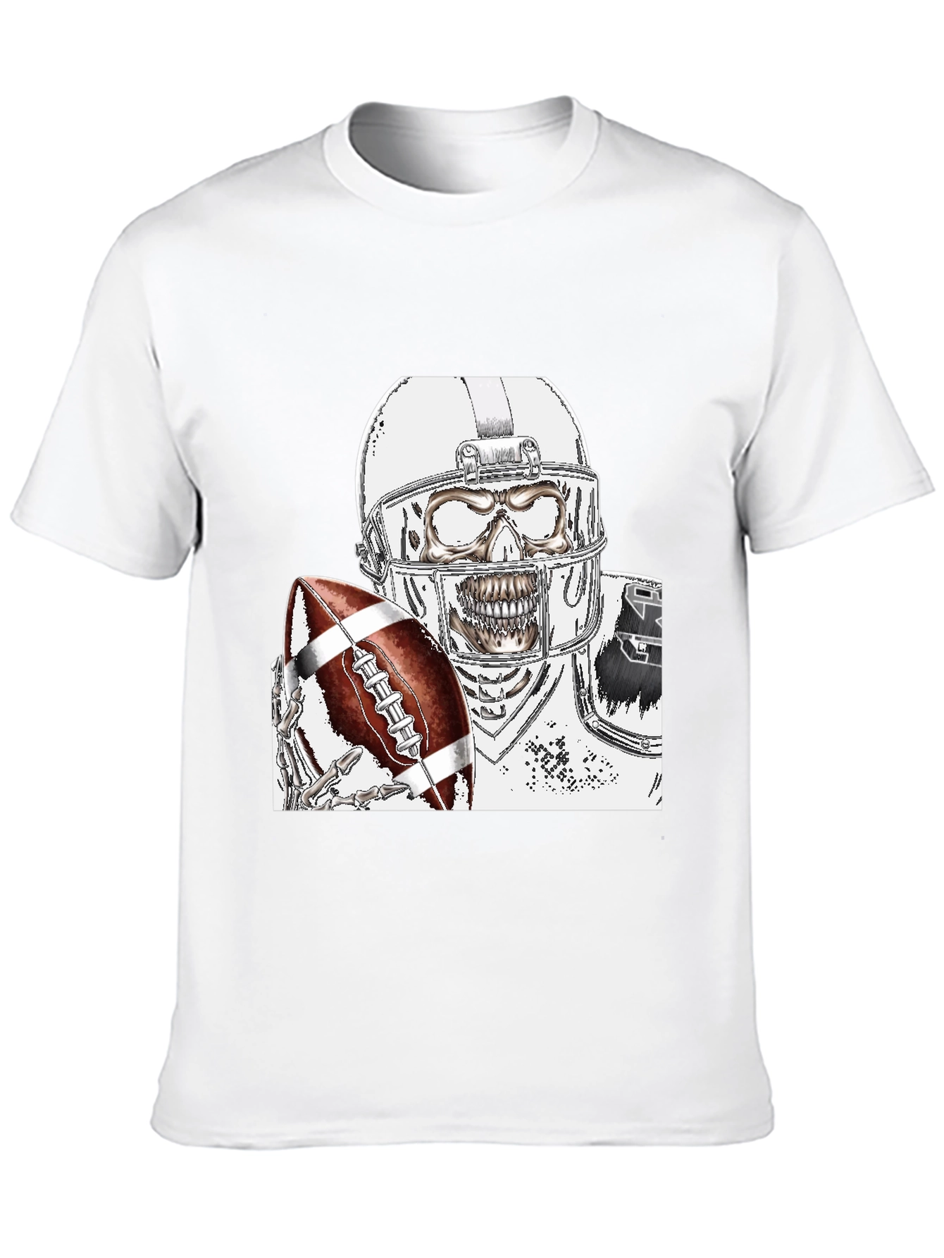 Skeleton Football Player Graphic Tee