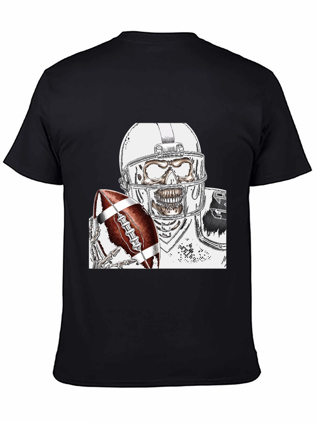 Skeleton Football Player Graphic Tee