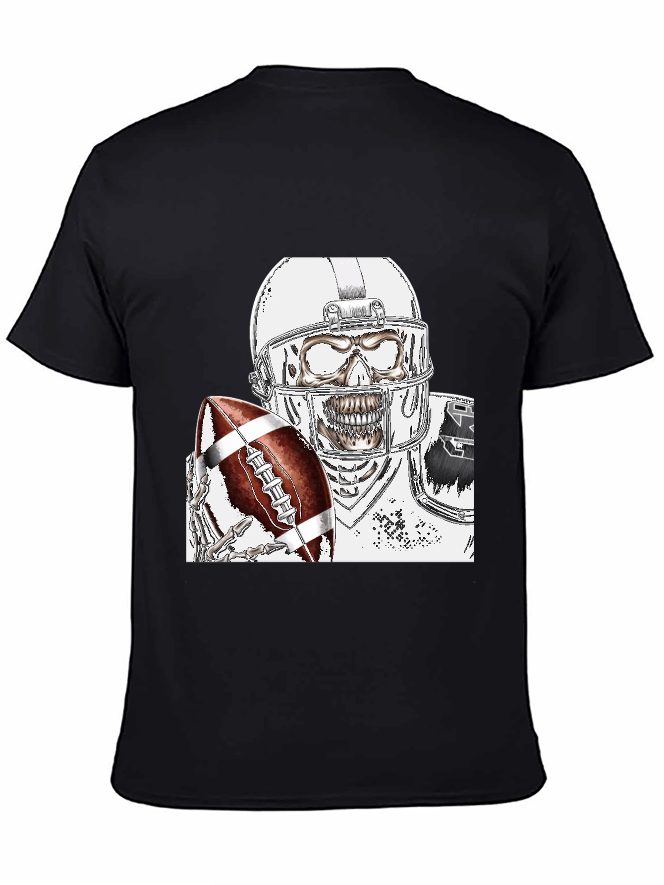 Skeleton Football Player Graphic Tee