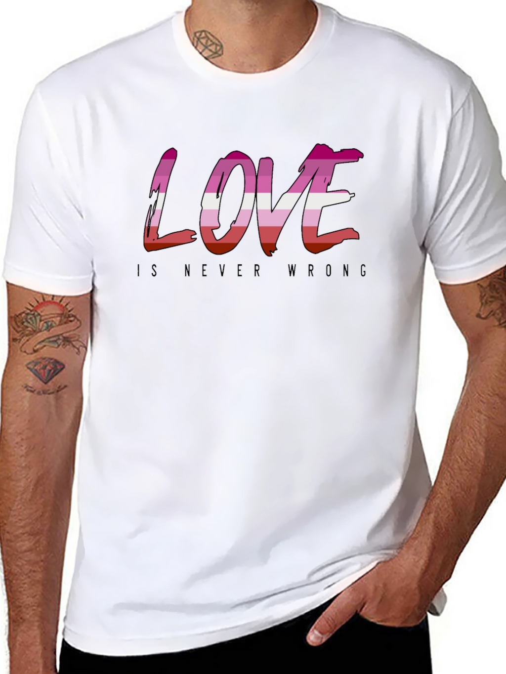 Love is Never Wrong Lesbian Pride T-Shirt