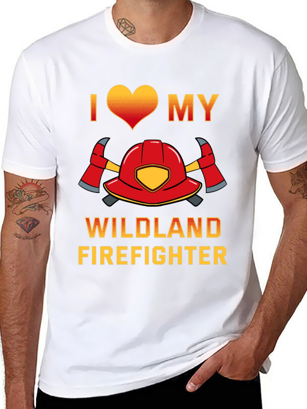 I Love My Wildland Firefighter T-Shirt