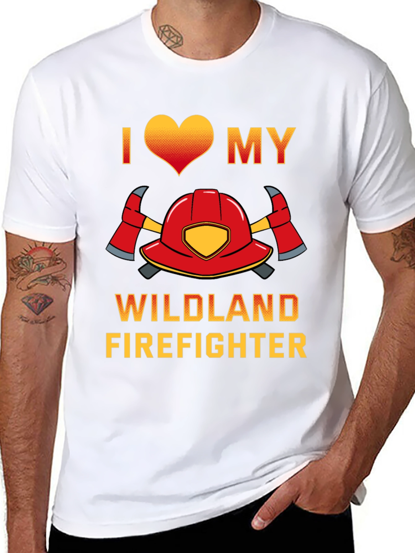 I Love My Wildland Firefighter T-Shirt