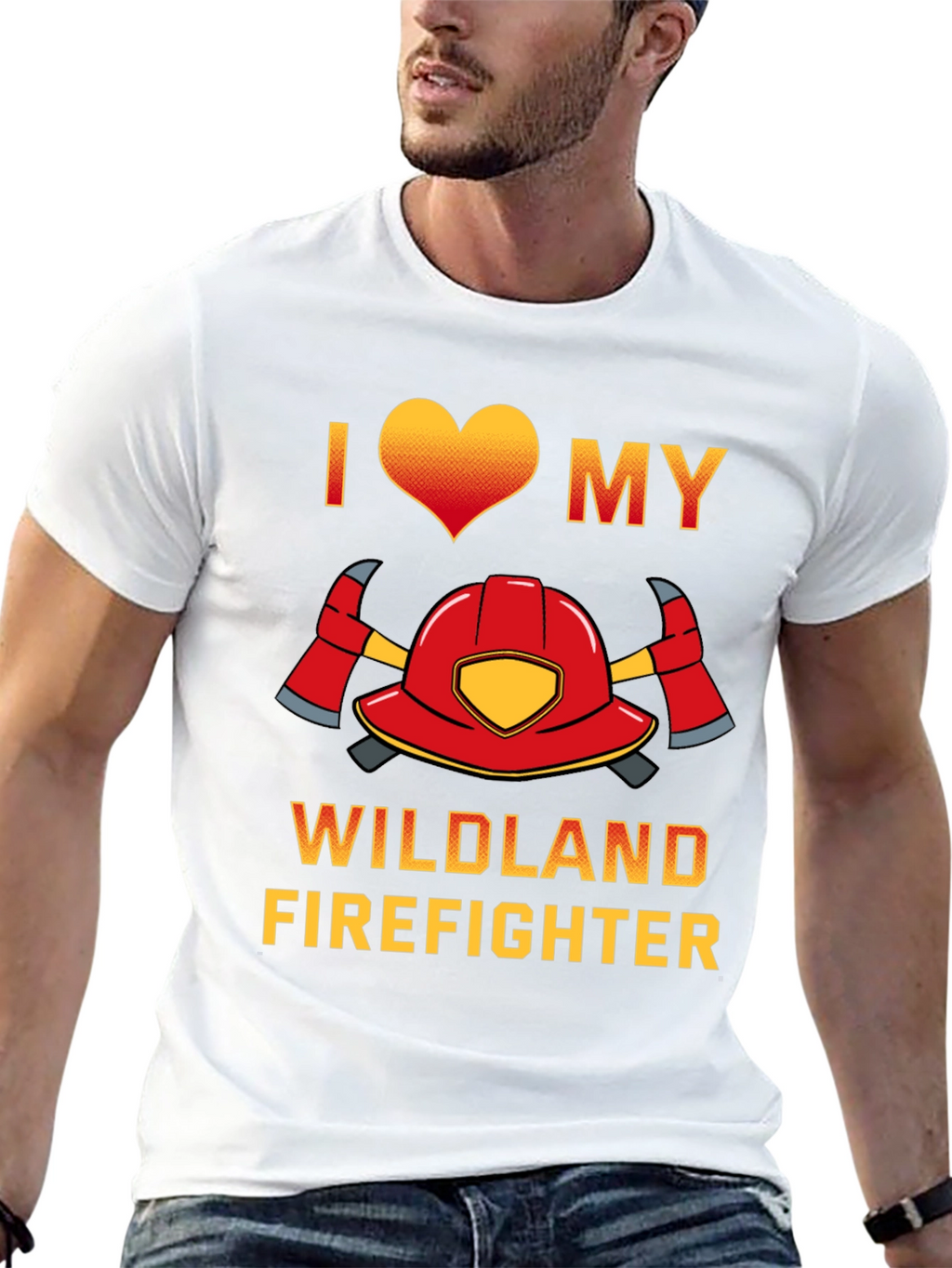 I Love My Wildland Firefighter T-Shirt