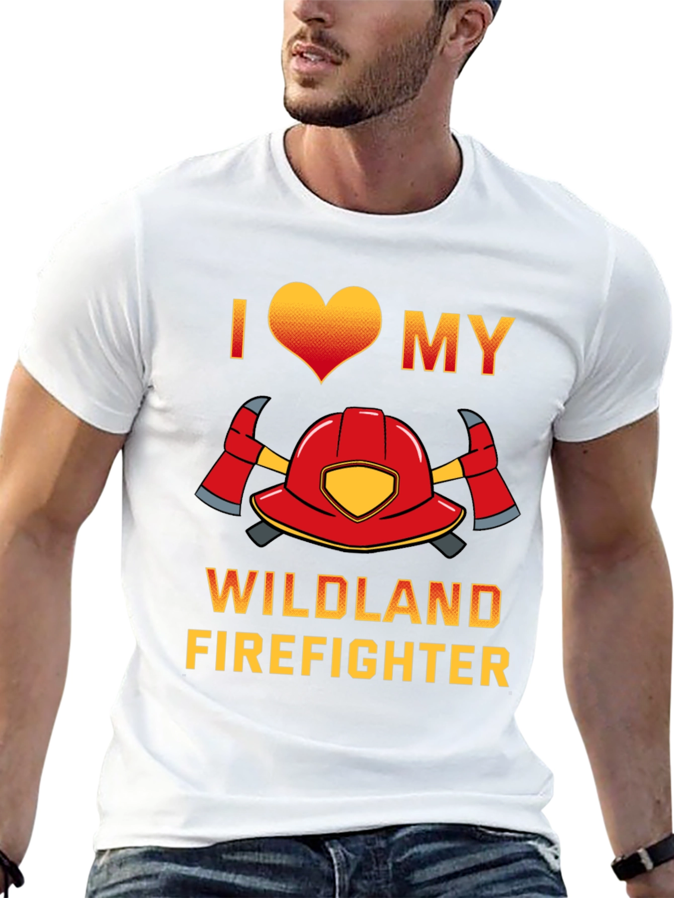 I Love My Wildland Firefighter T-Shirt