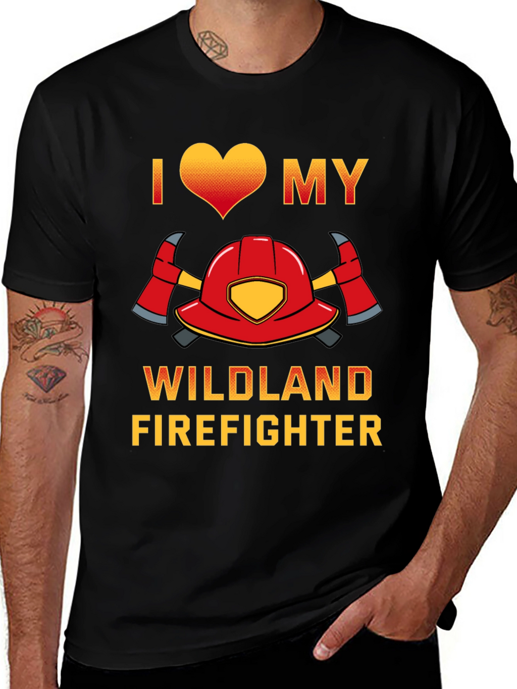 I Love My Wildland Firefighter T-Shirt