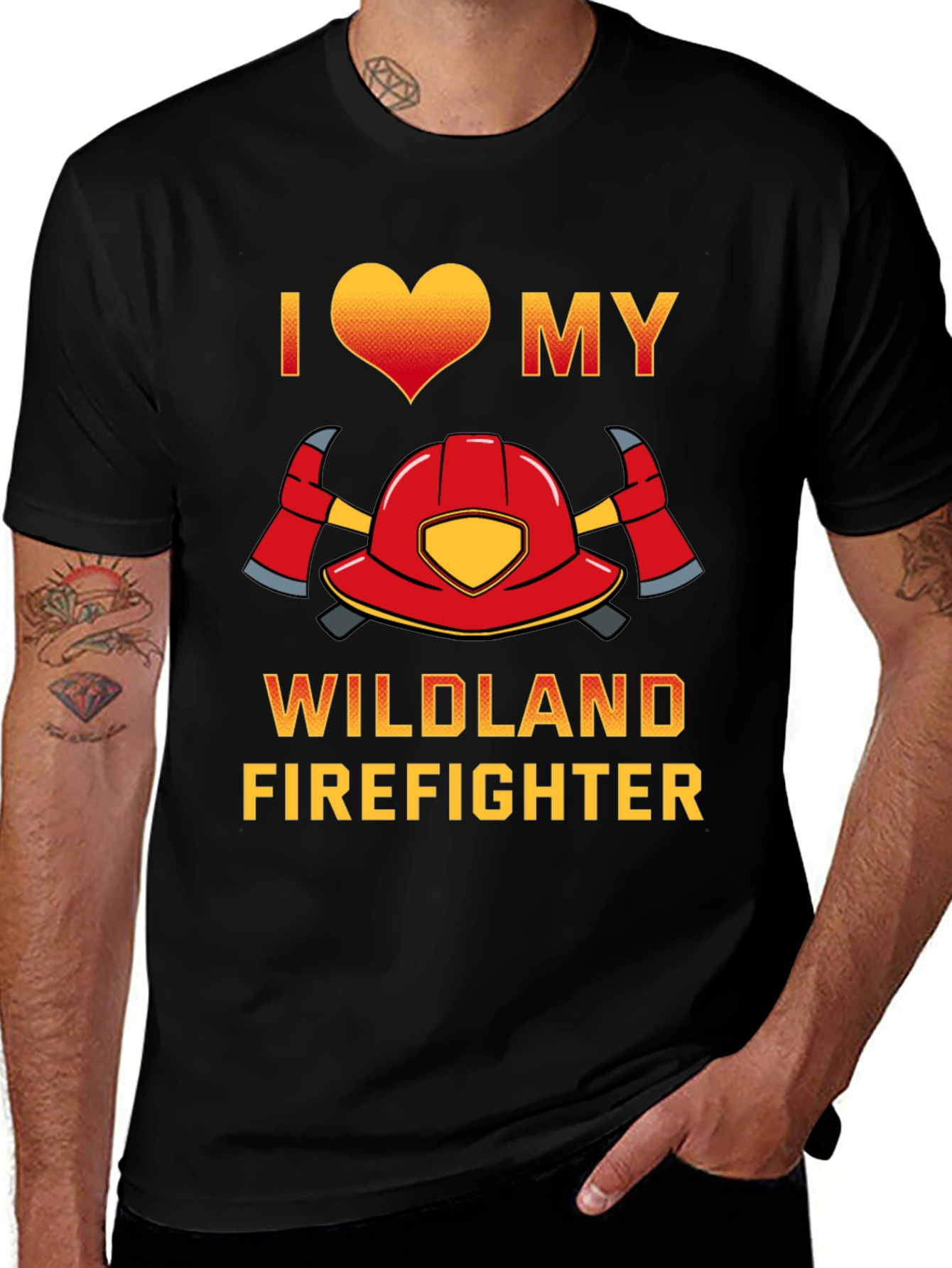 I Love My Wildland Firefighter T-Shirt