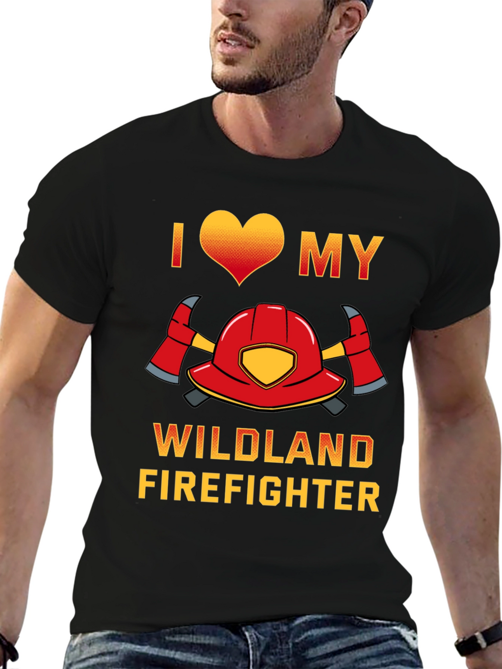I Love My Wildland Firefighter T-Shirt