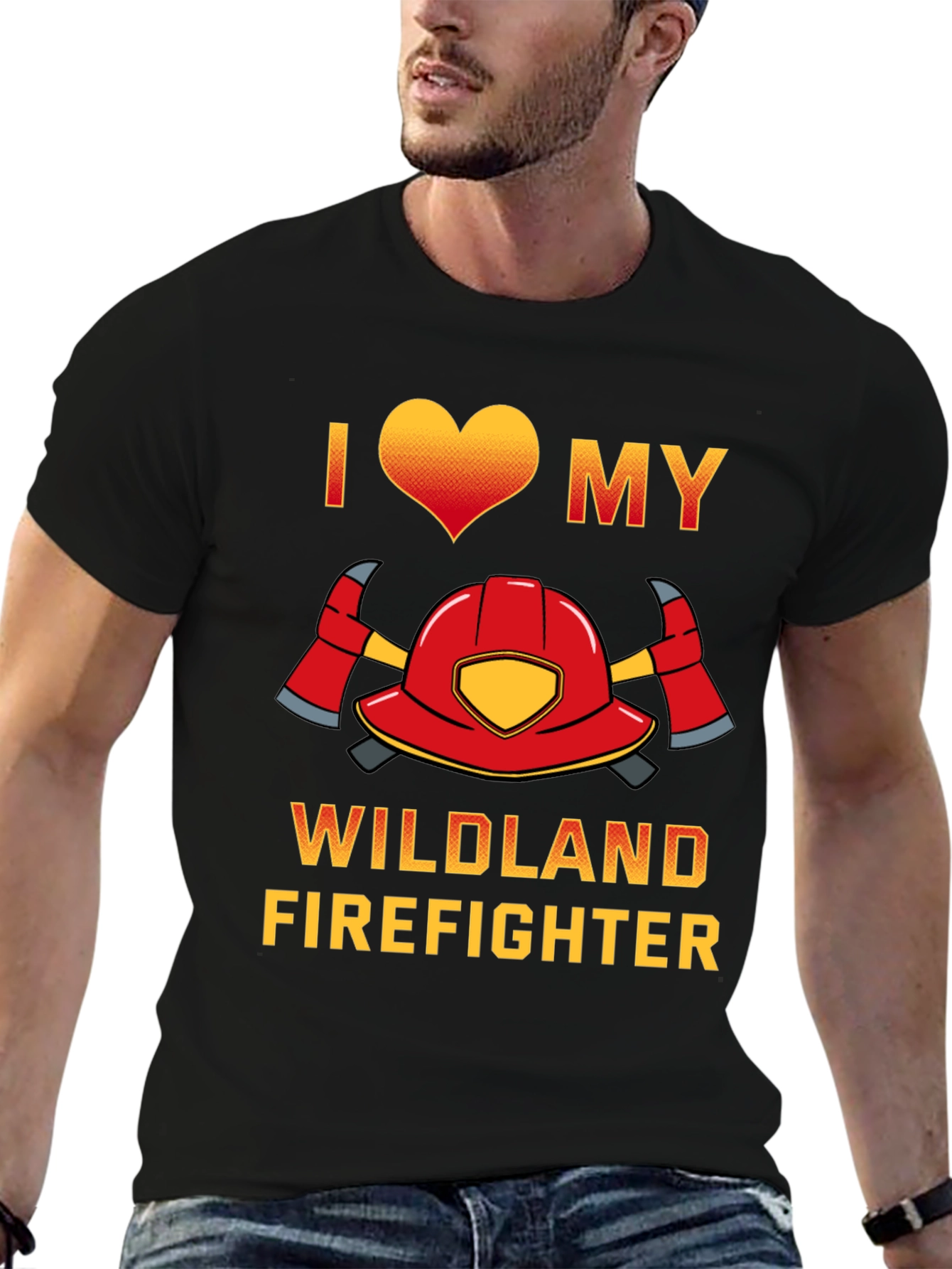 I Love My Wildland Firefighter T-Shirt