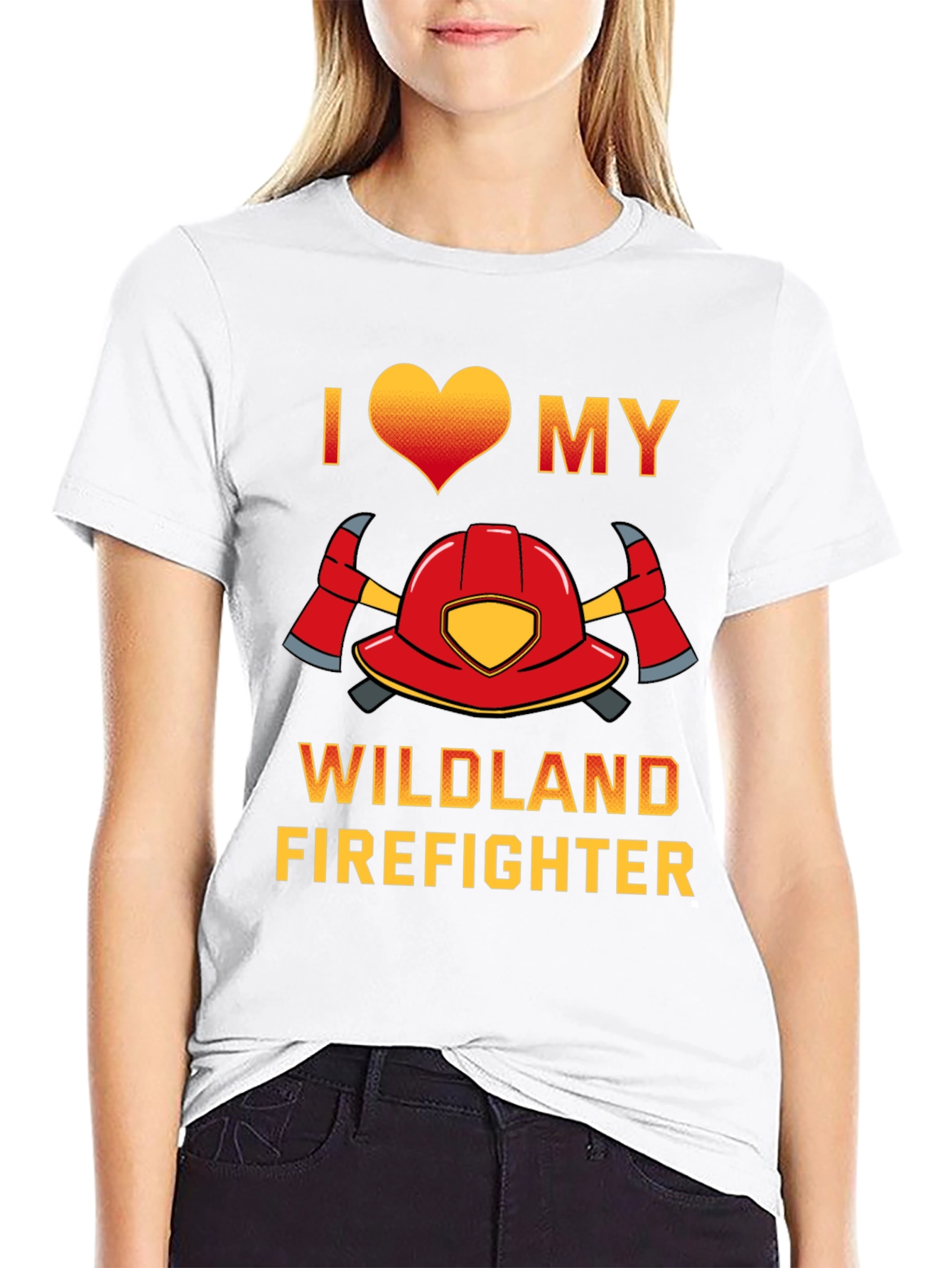 I Love My Wildland Firefighter T-Shirt