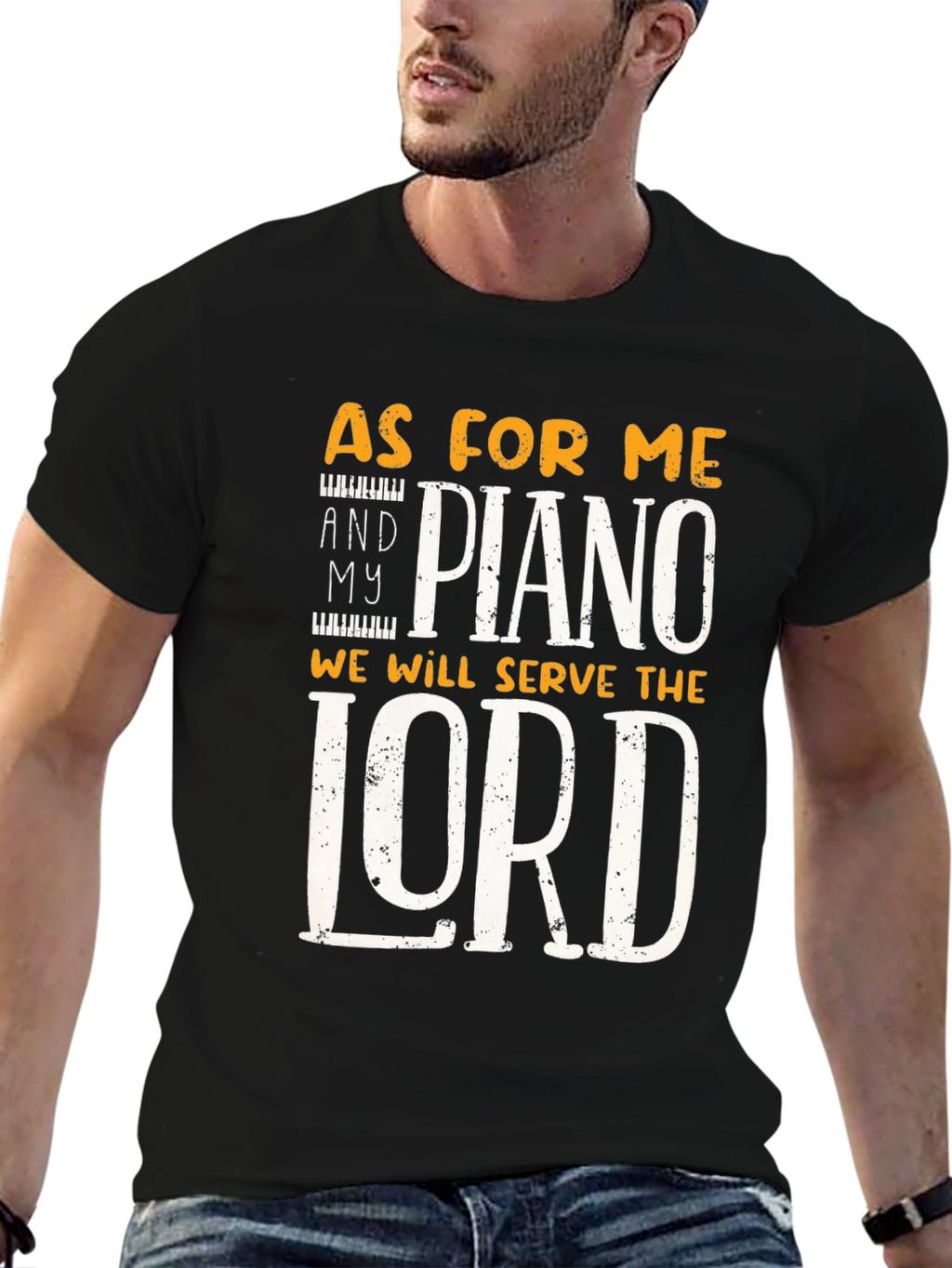 Piano Serve the Lord T-Shirt