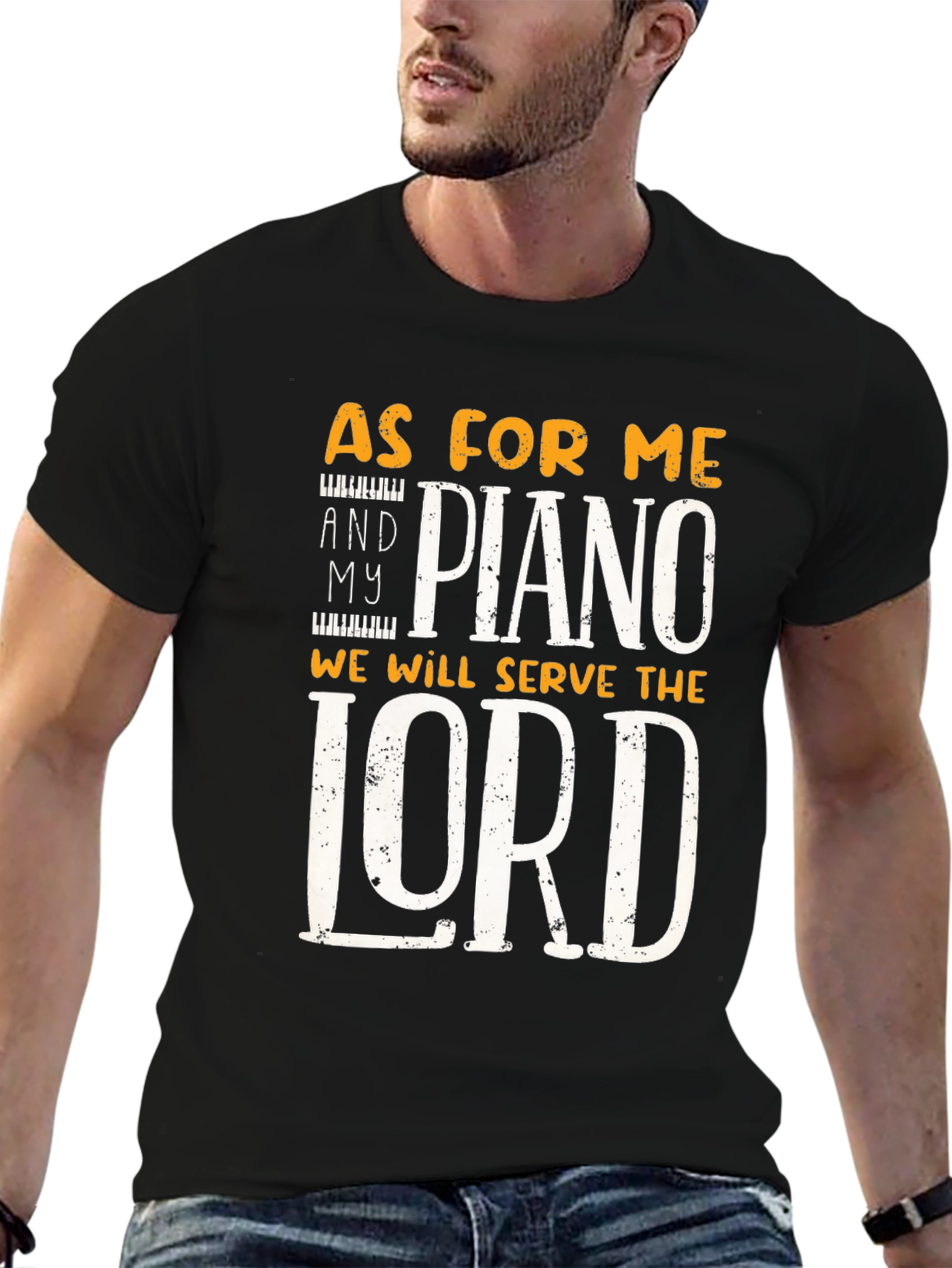 Piano Serve the Lord T-Shirt