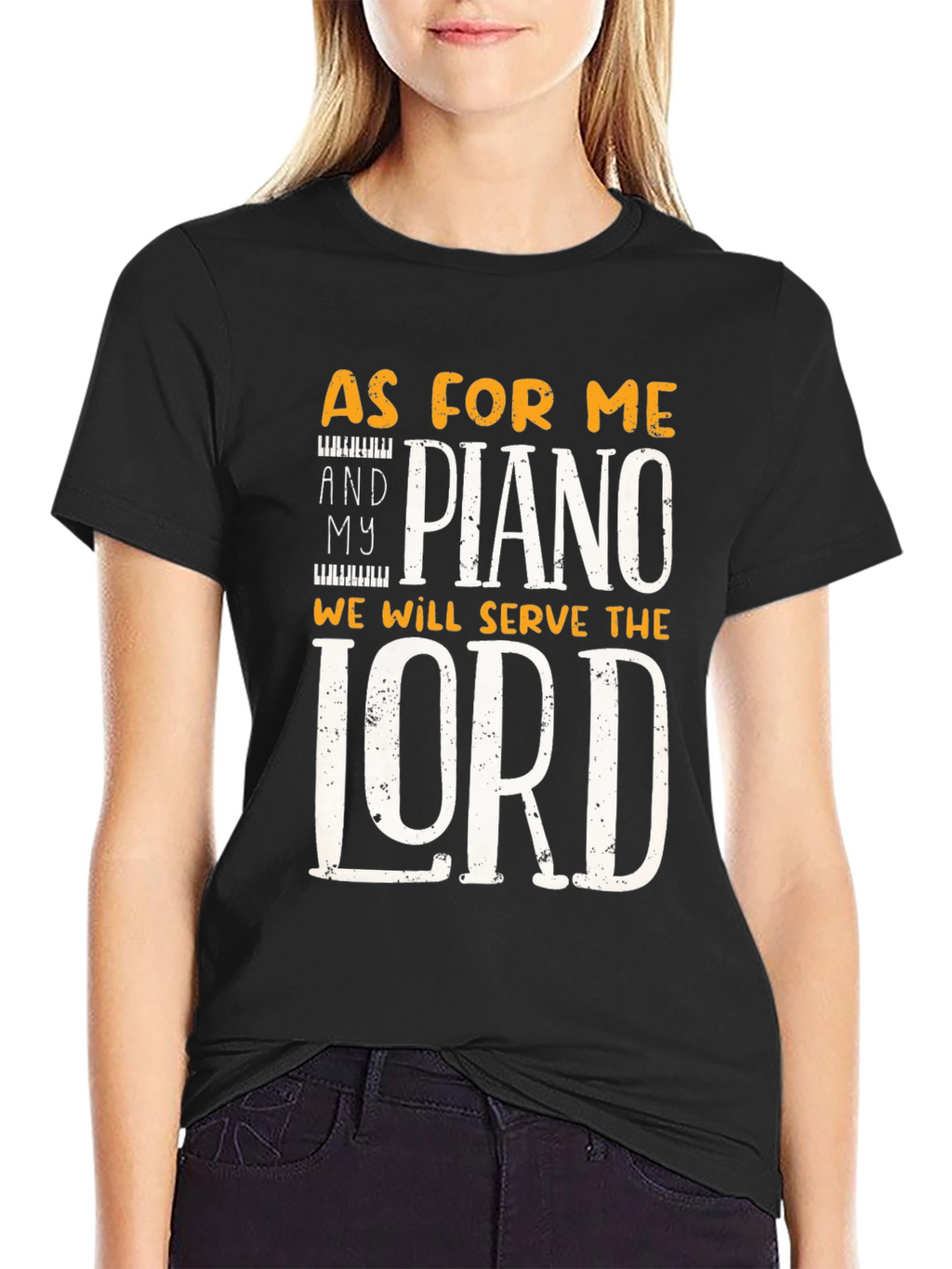 Piano Serve the Lord T-Shirt