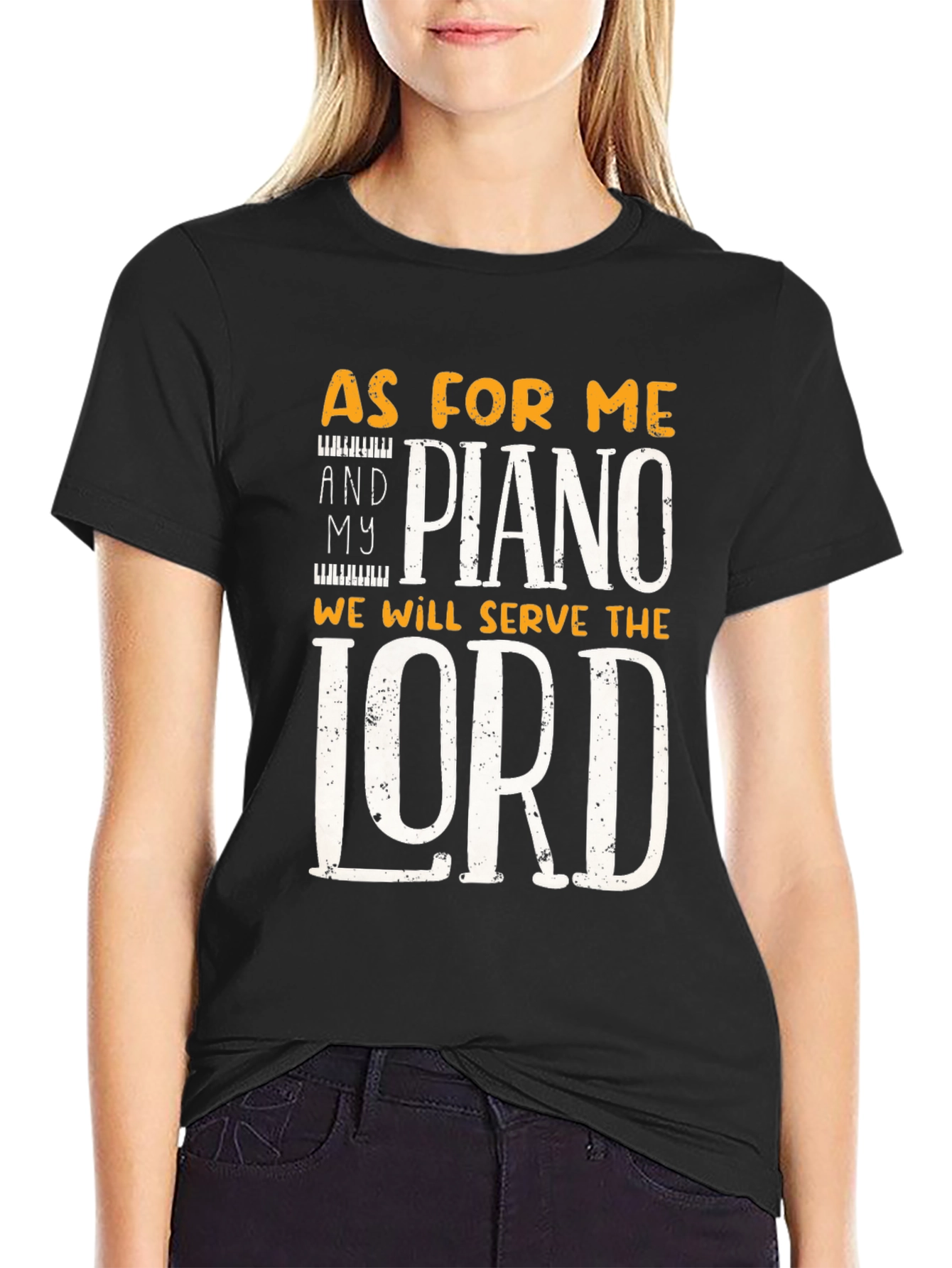 Piano Serve the Lord T-Shirt