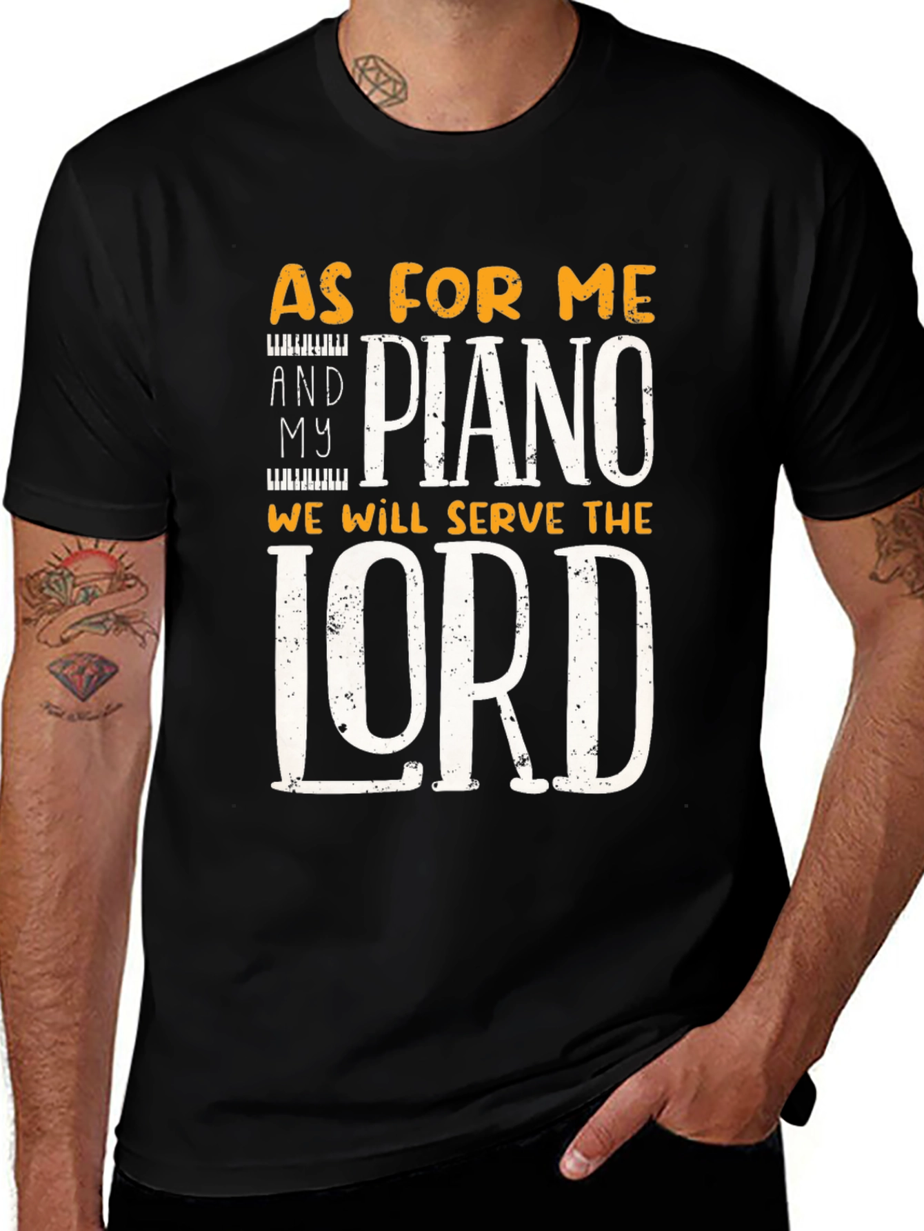 Piano Serve the Lord T-Shirt