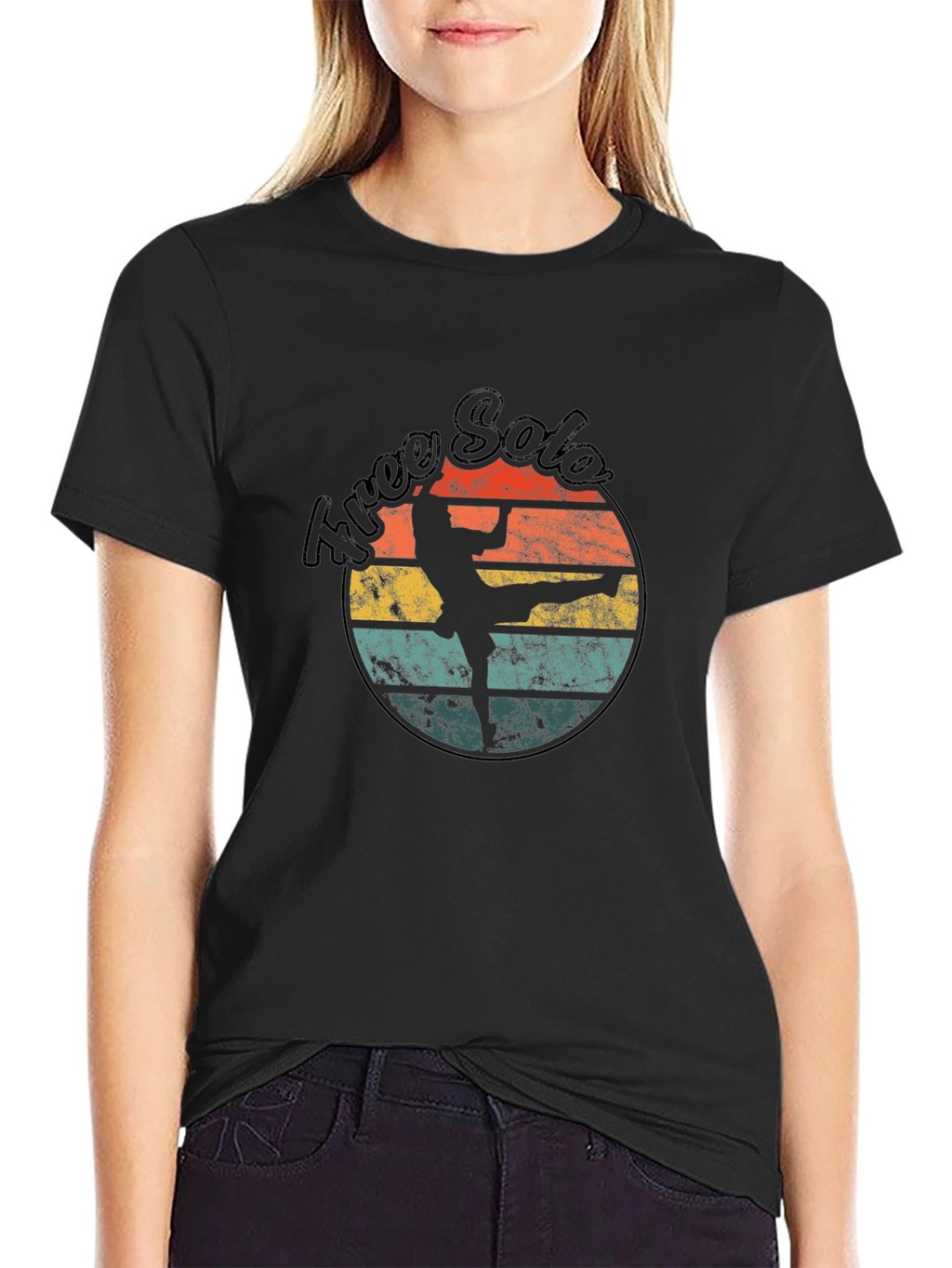 Retro Free Solo T-Shirt - Black Graphic Tee