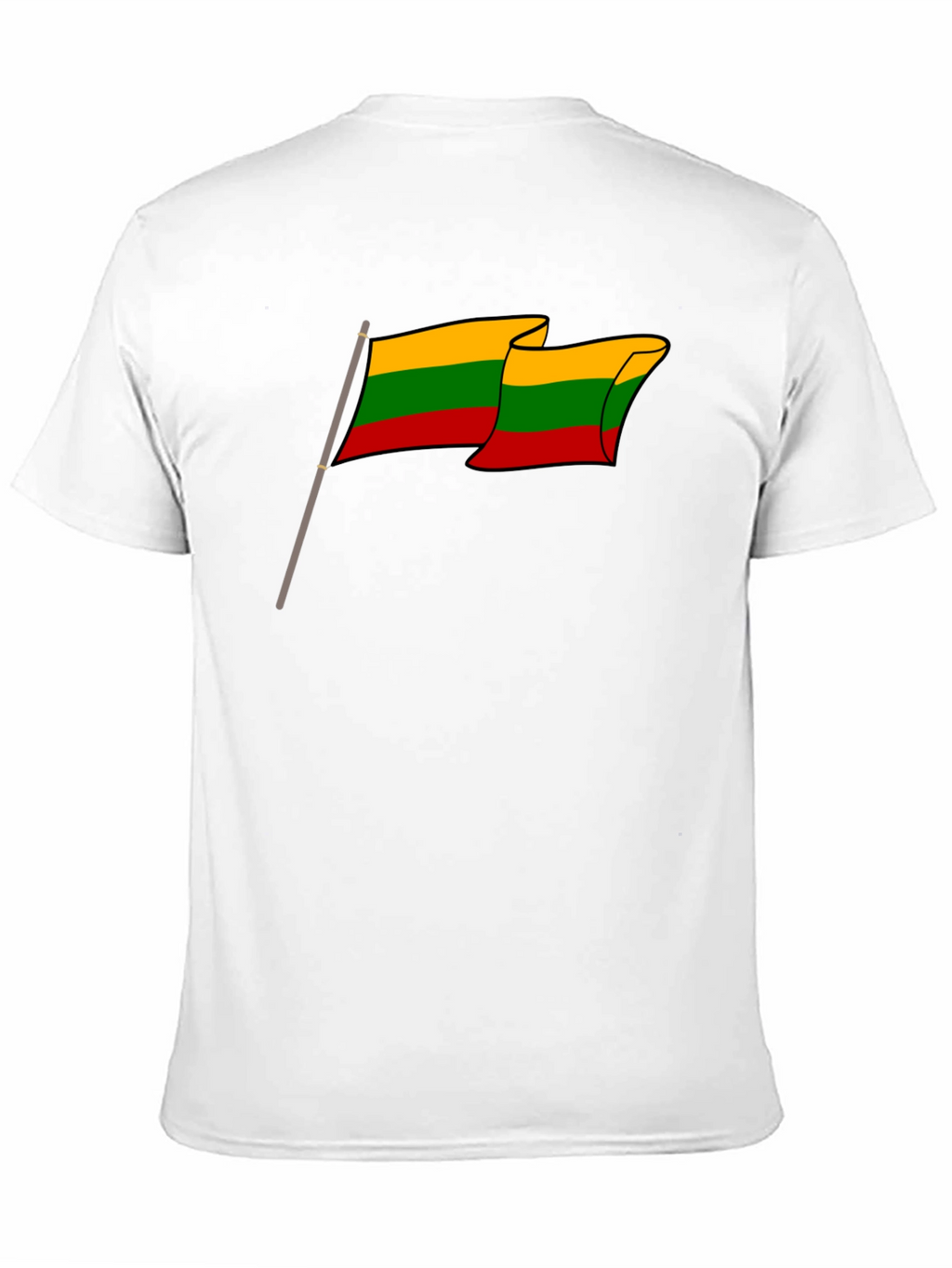 Lithuania Flag T-Shirt - Black Crew Neck Tee