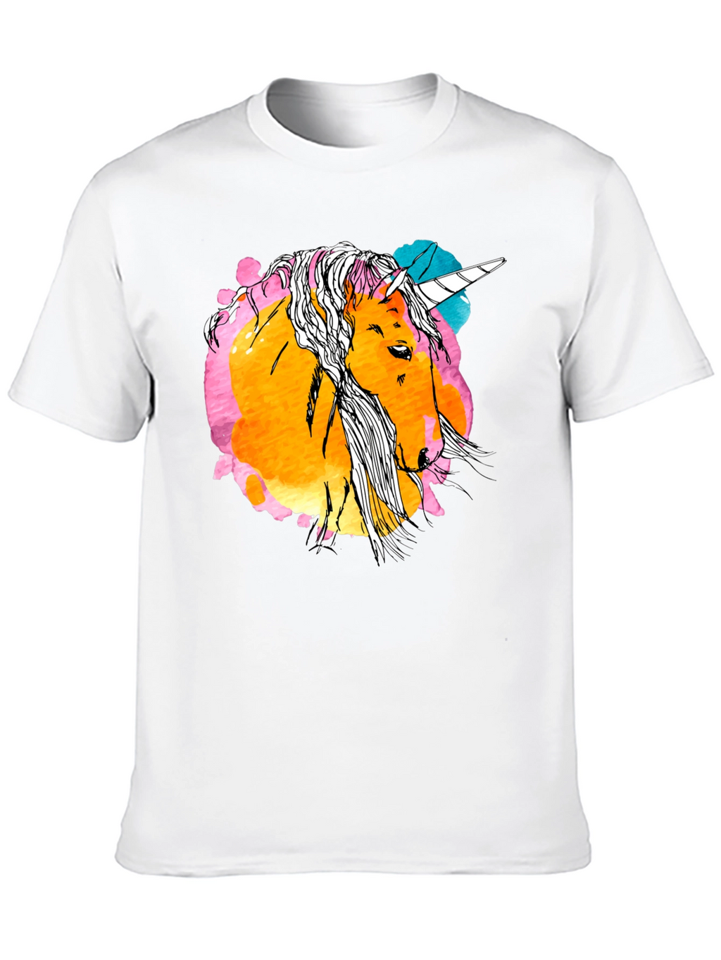 Unicorn Graphic Print Black T-Shirt