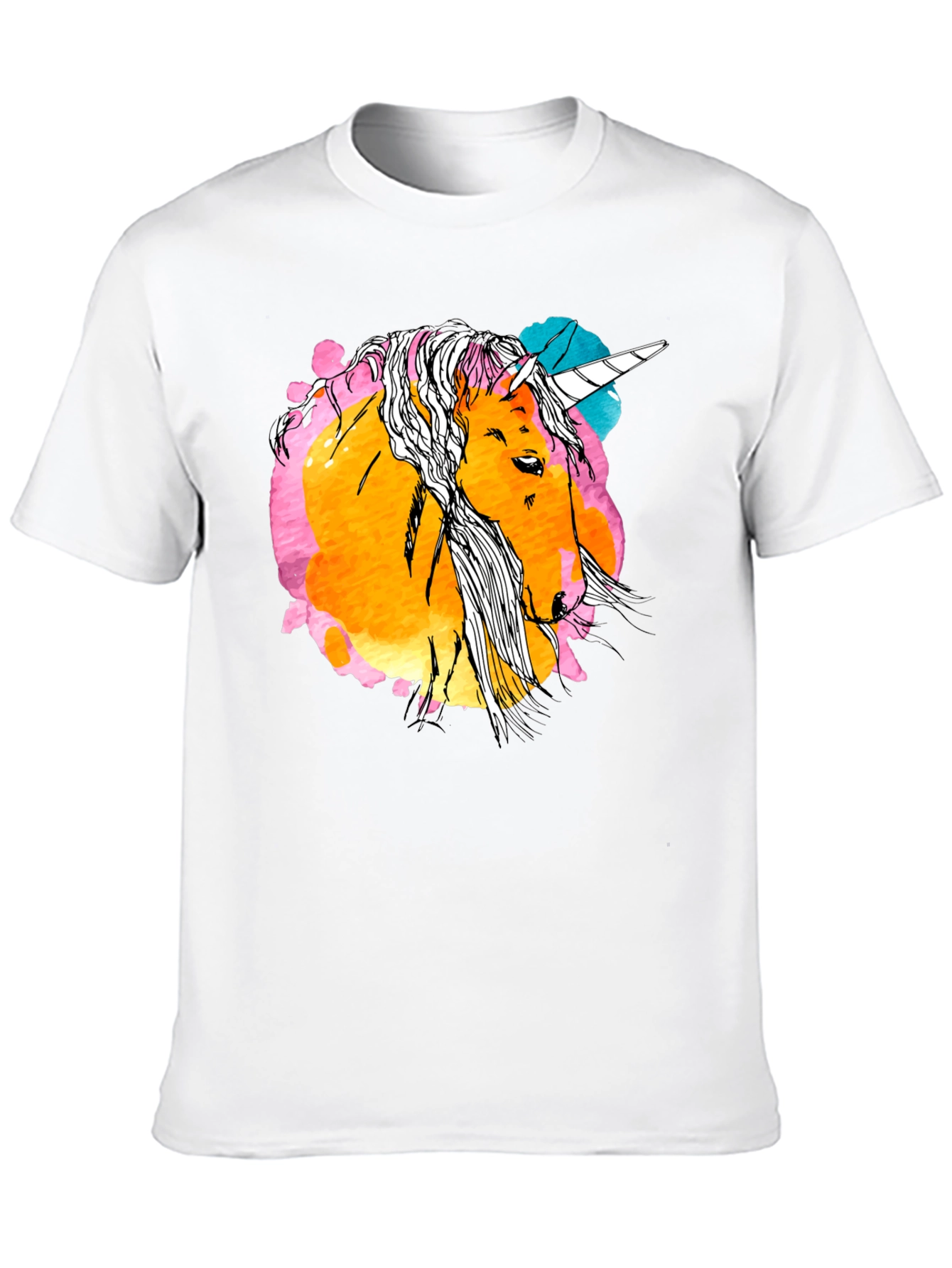 Unicorn Graphic Print Black T-Shirt